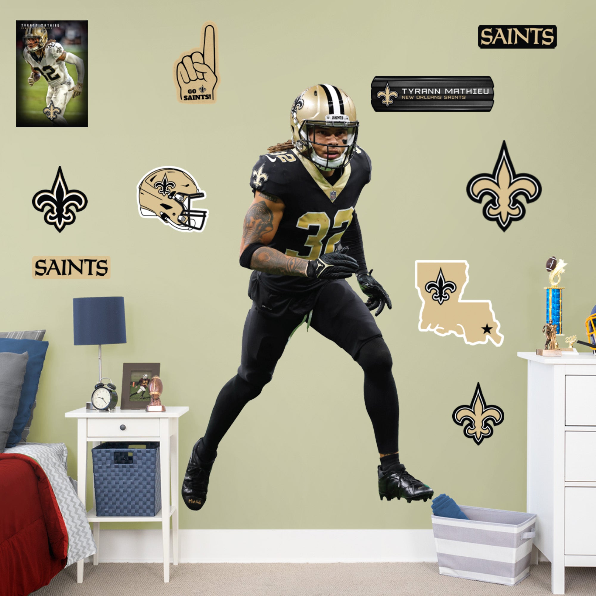 New Orleans Saints: Chris Olave 2022 - Officially Licensed NFL Removab –  Fathead