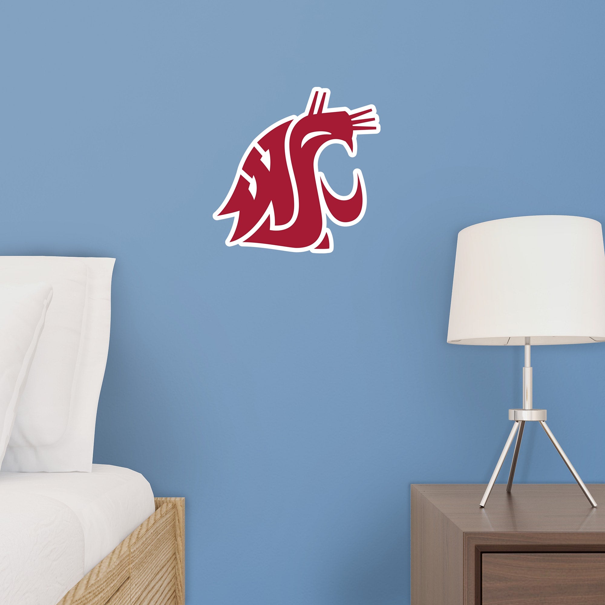 Washington State Cougars: Logo - Officially Licensed Removable Wall Decal 12.0"W x 12.0"H by Fathead | Vinyl