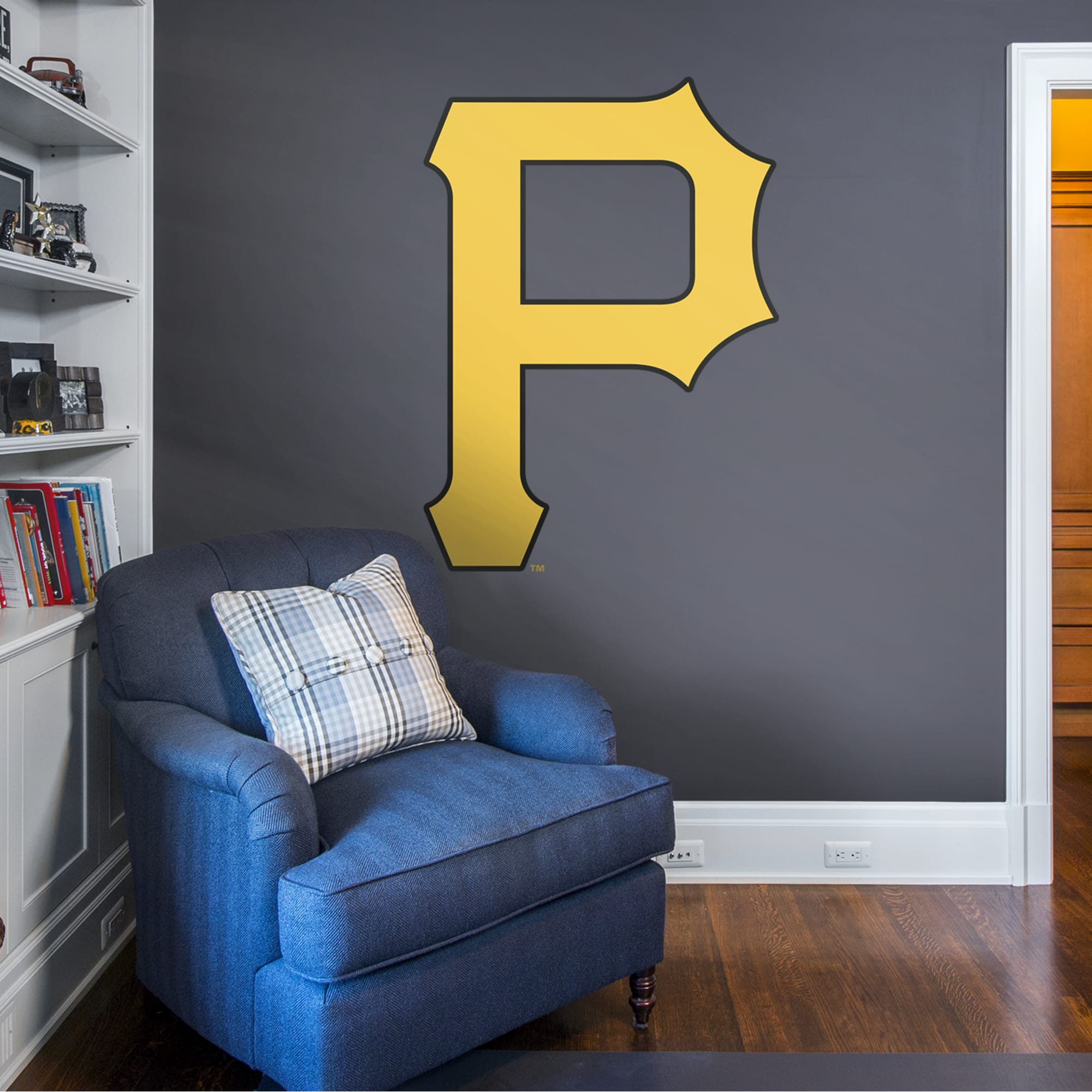 Pittsburgh Pirates: Logo - Officially Licensed MLB Removable Wall Decal Giant Logo (37"W x 51"H) by Fathead | Vinyl