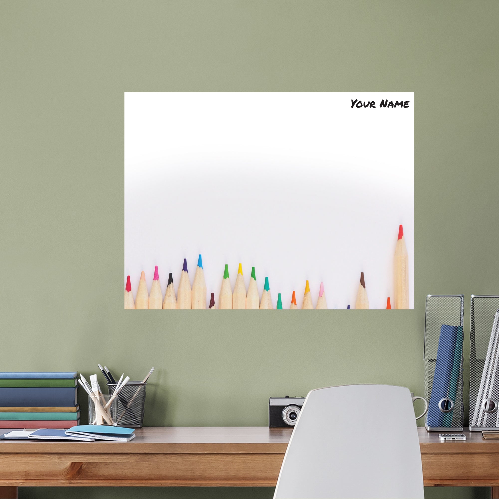 Personalized Dry Erase Boards Color Pencil - Removable Wall Decal XL by Fathead | Vinyl