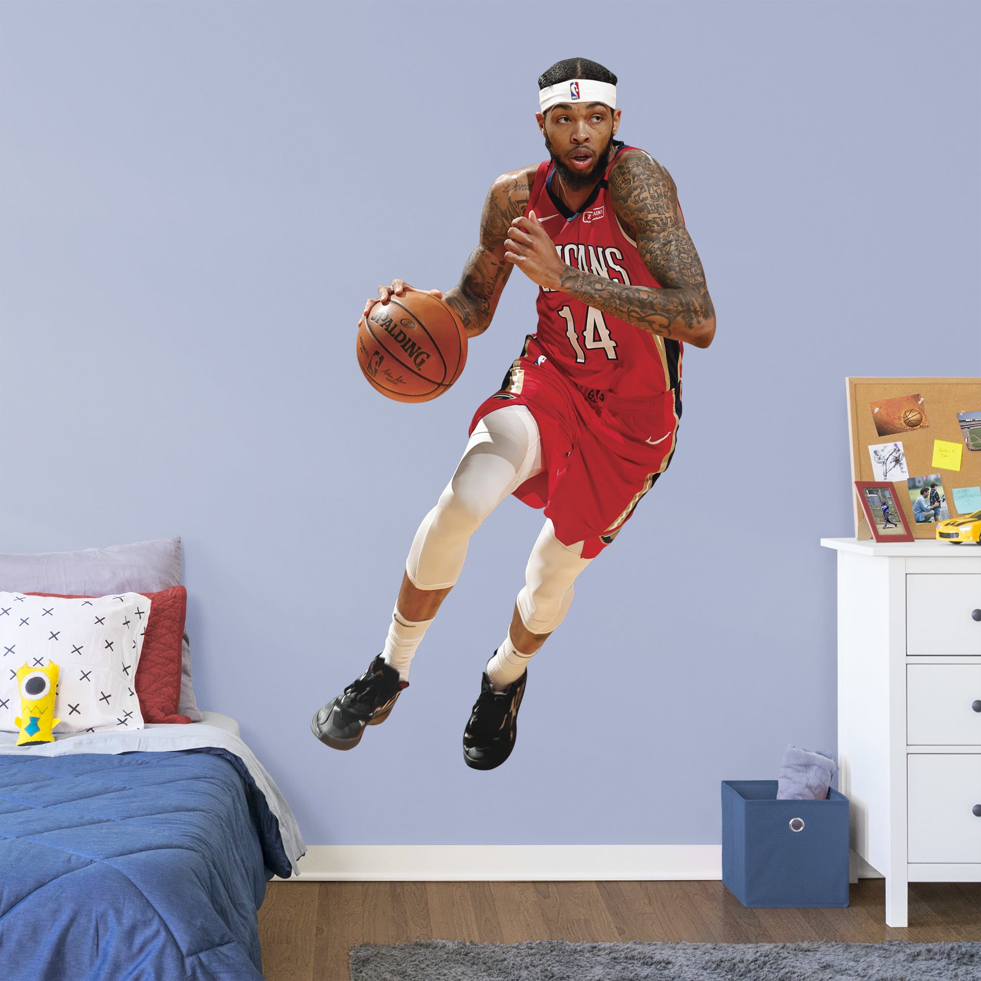 Brandon Ingram for New Orleans Pelicans - Officially Licensed NBA Removable Wall Decal Life-Size Athlete + 2 Decals (44"W x 78"H