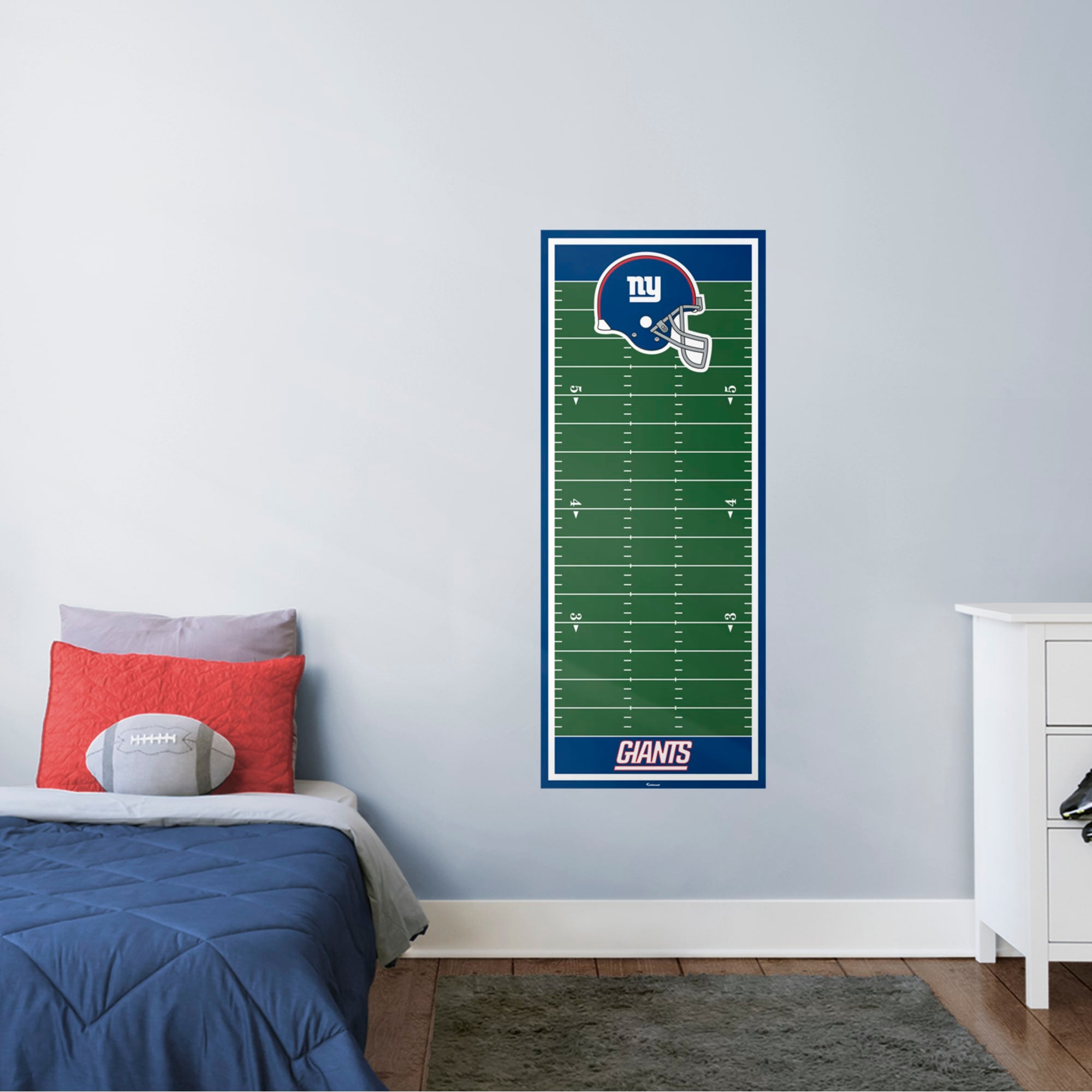 New York Giants: Growth Chart - Officially Licensed NFL Removable Wall Graphic 24.0"W x 59.0"H by Fathead | Vinyl