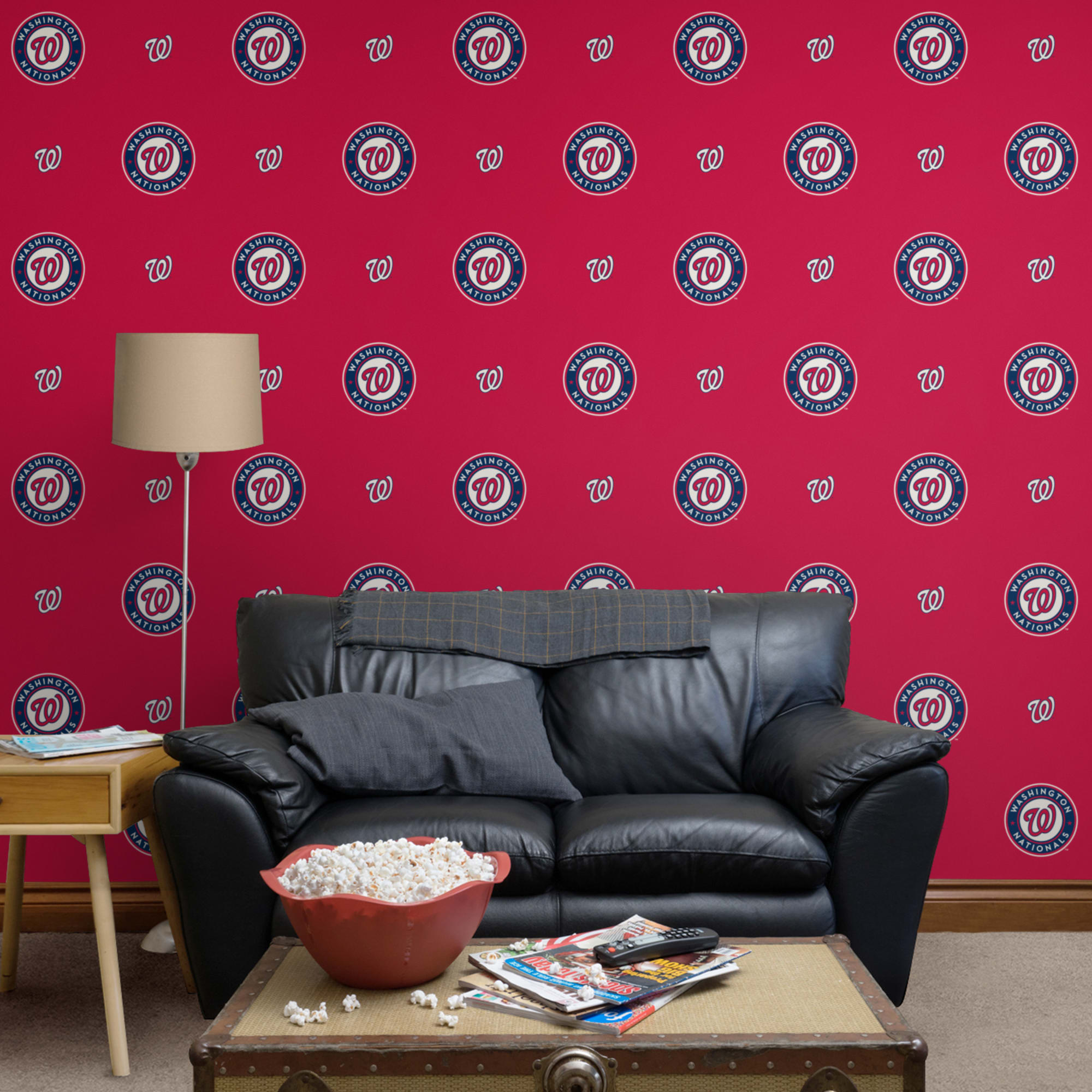 Washington Nationals: Logo Pattern - Officially Licensed Removable Wallpaper 12" x 12" Sample by Fathead