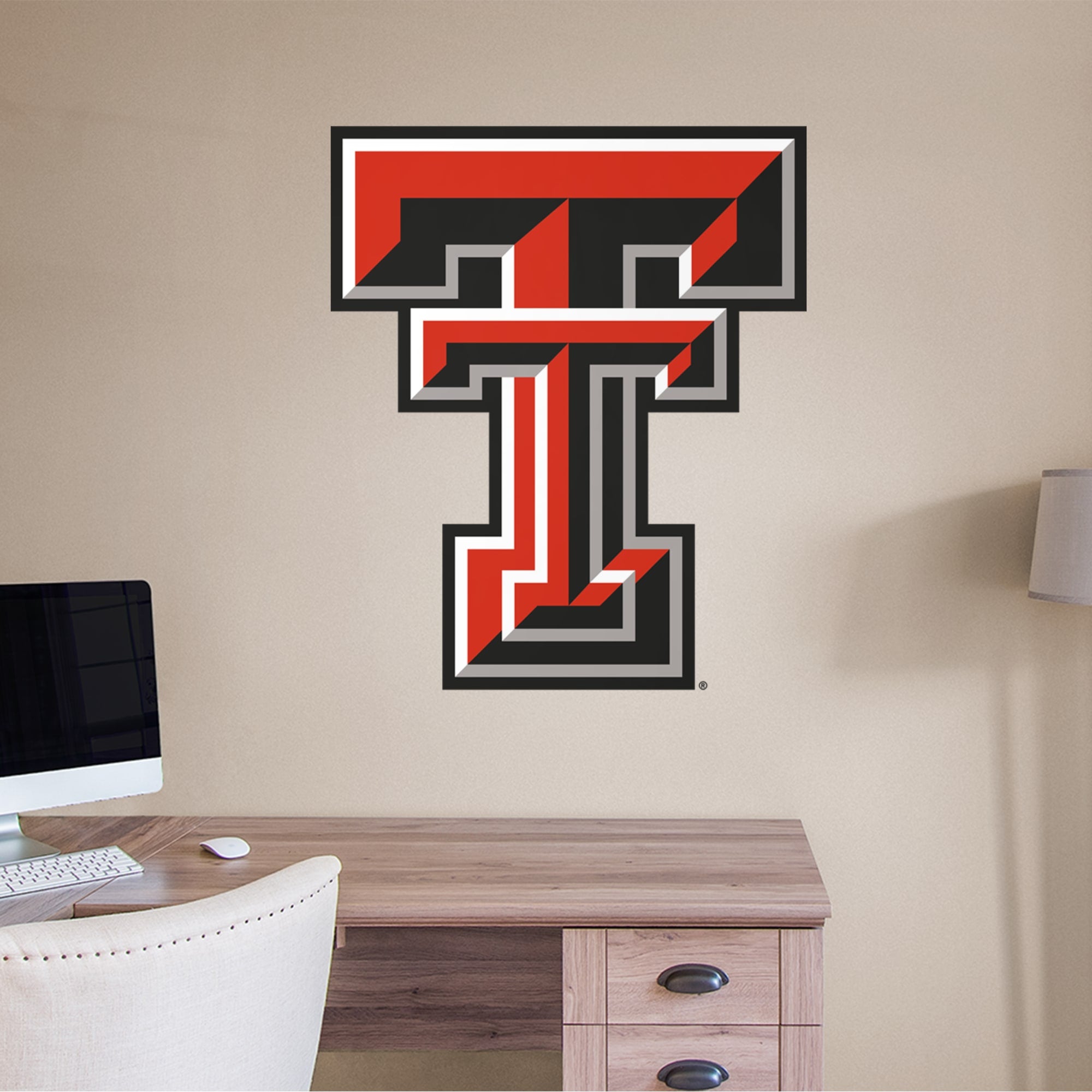 Texas Tech Red Raiders: Logo - Officially Licensed Removable Wall Decal 38.0"W x 45.0"H by Fathead | Vinyl