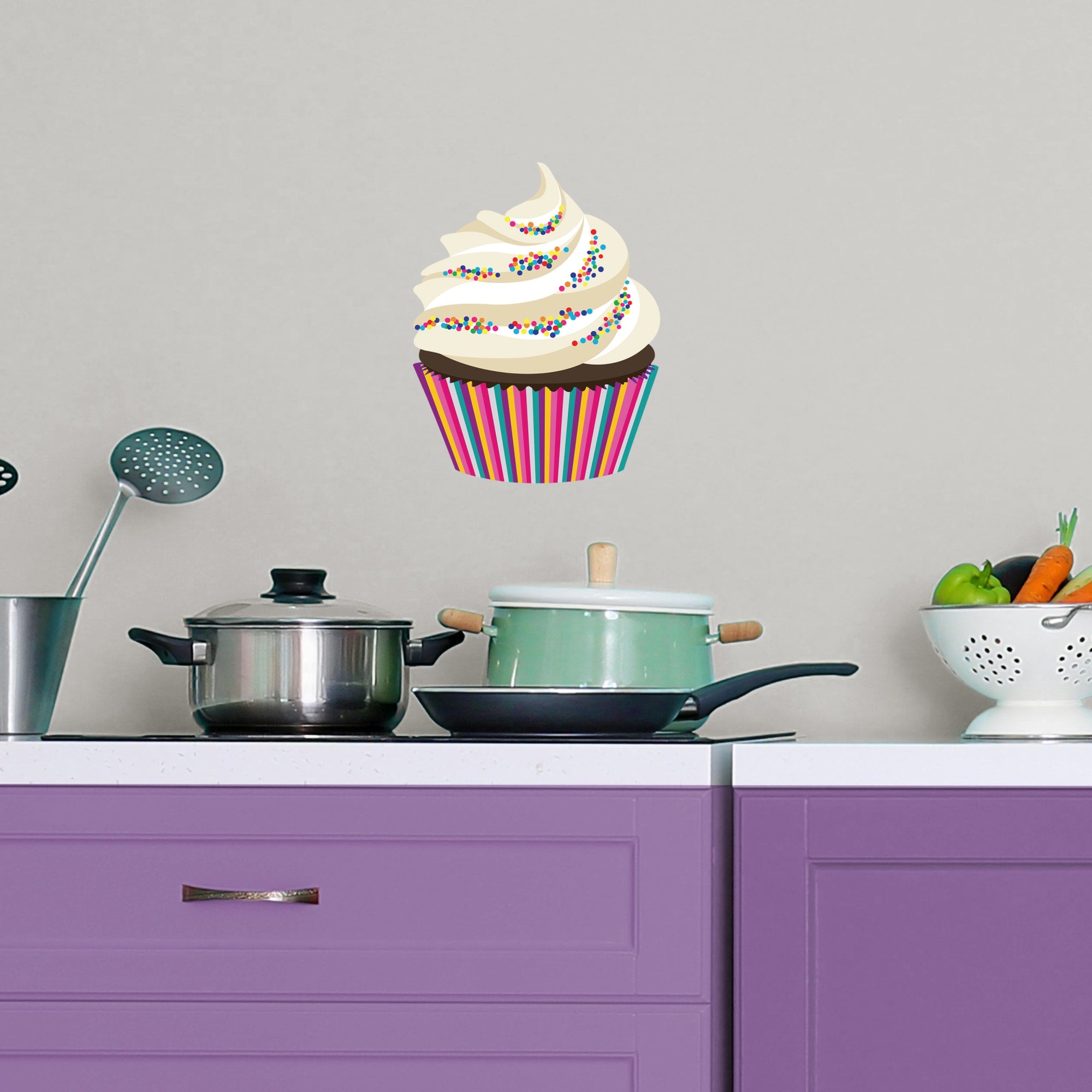 Cupcake: Illustrated - Removable Vinyl Decal Large by Fathead