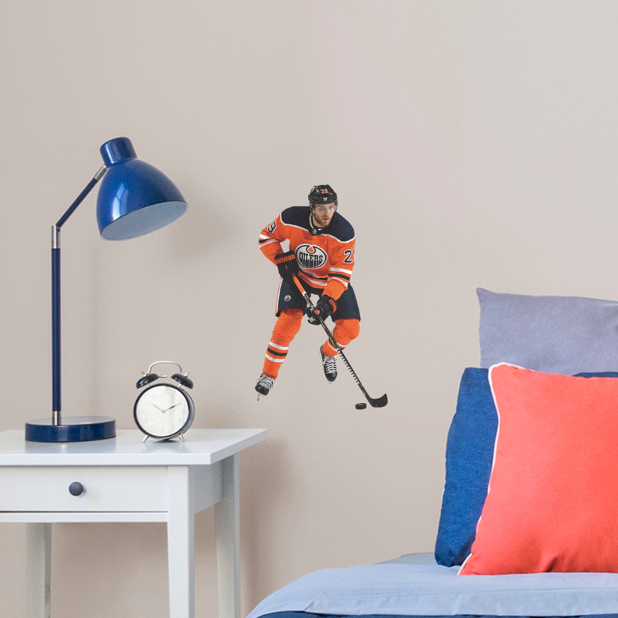 Leon Draisaitl for Edmonton Oilers - Officially Licensed NHL Removable Wall Decal Large by Fathead | Vinyl