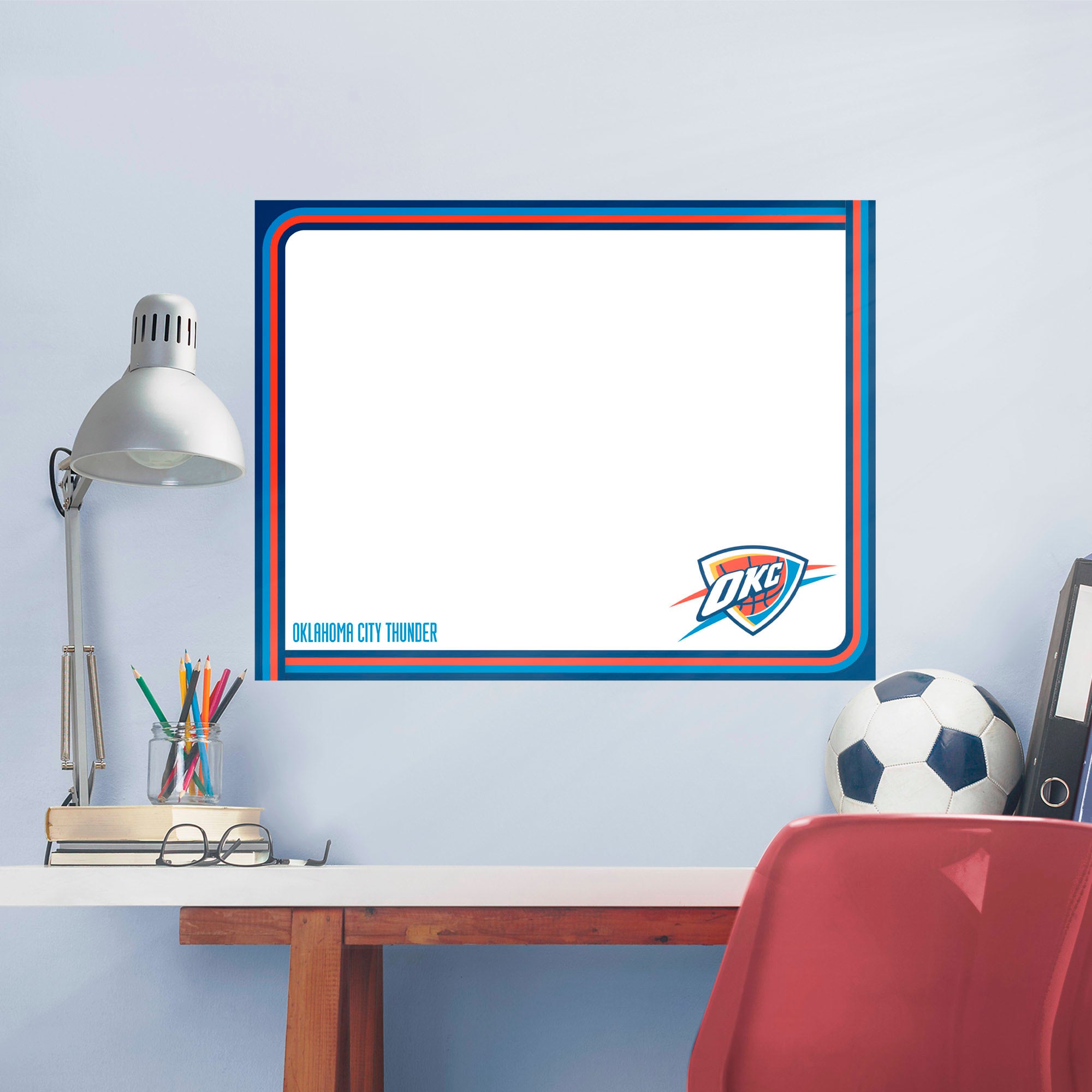 Oklahoma City Thunder for Oklahoma City Thunder: Dry Erase Whiteboard - Officially Licensed NBA Removable Wall Decal XL by Fathe