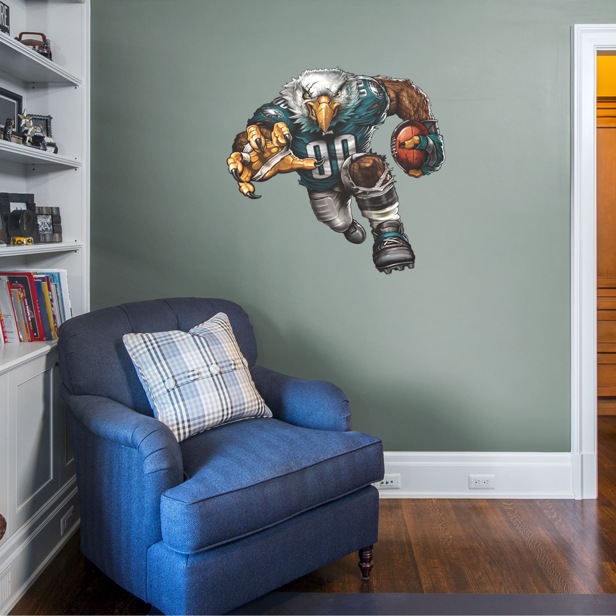 Philadelphia Eagles: Extreme Eagle - Officially Licensed NFL Removable Wall Decal 38.0"W x 38.0"H by Fathead | Vinyl