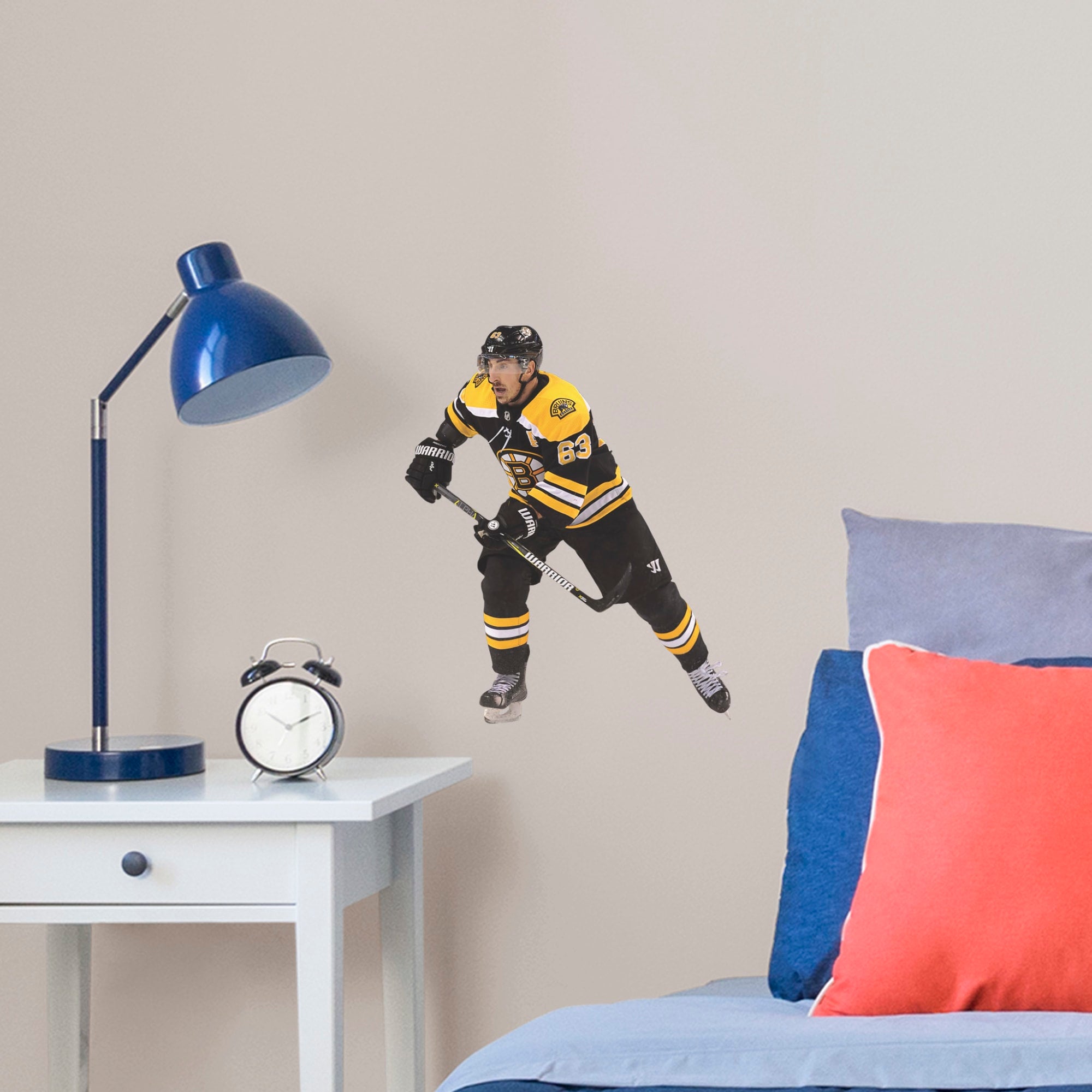 Brad Marchand for Boston Bruins - Officially Licensed NHL Removable Wall Decal Large by Fathead | Vinyl