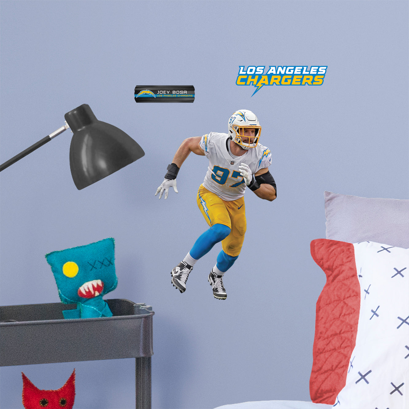 Joey Bosa 2020 - Officially Licensed NFL Removable Wall Decal Large by Fathead | Vinyl