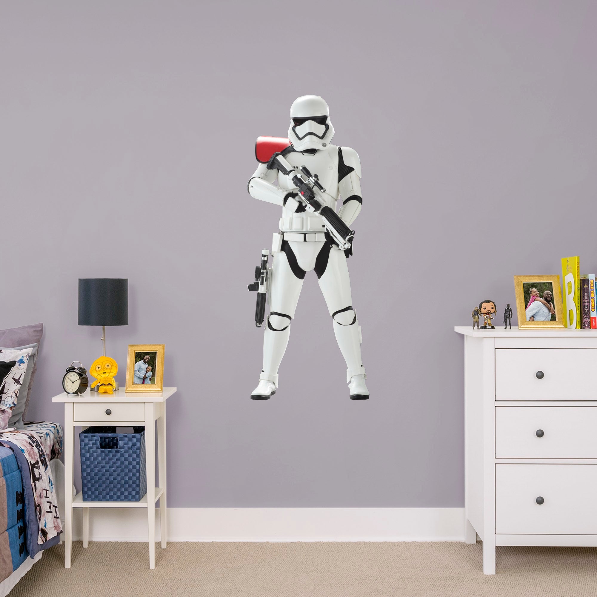 Stormtrooper - Star Wars: The Force Awakens - Officially Licensed Removable Wall Decal Giant Character + 2 Decals (21"W x 51"H)