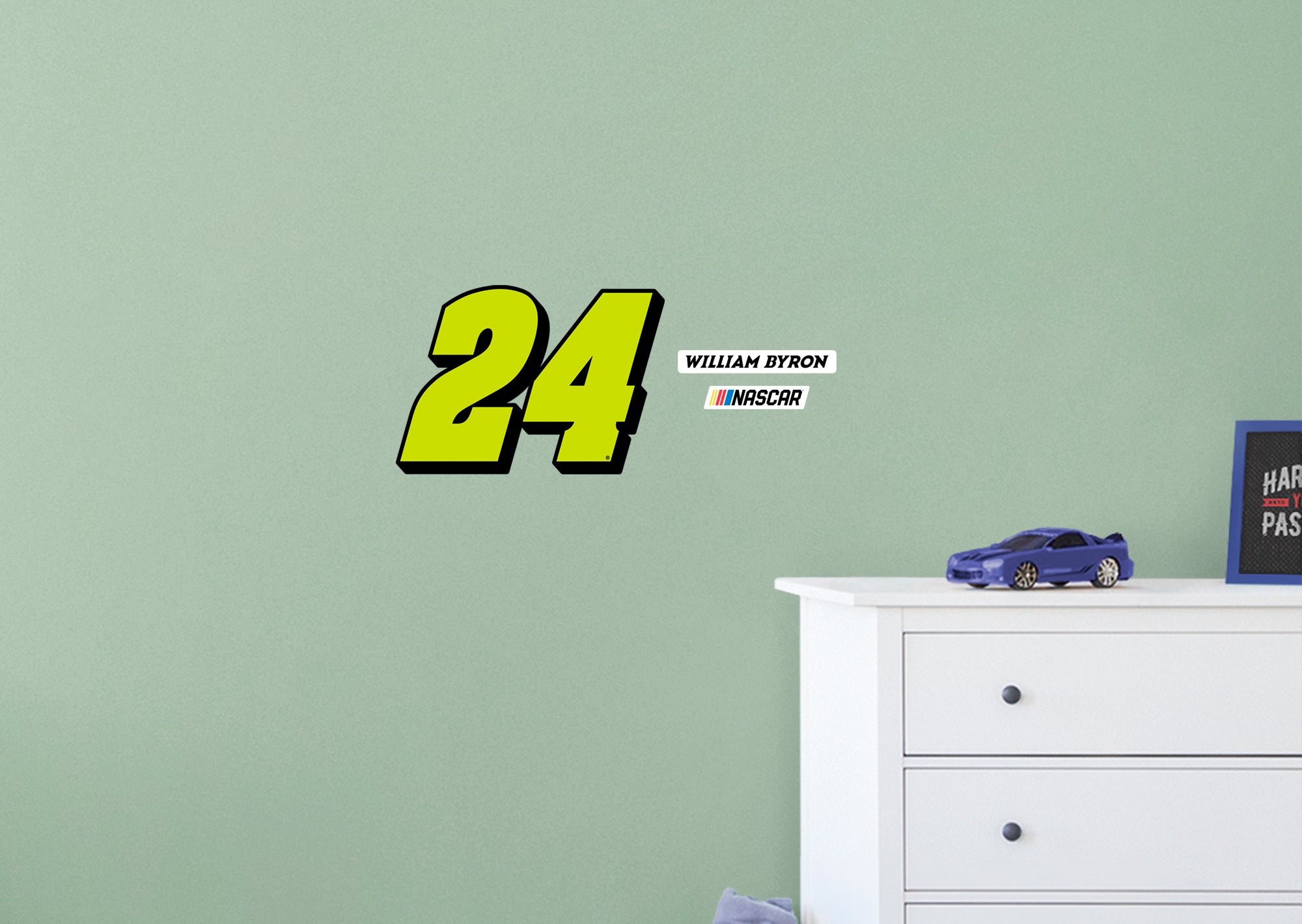 William Byron 2021 #24 Logo - Officially Licensed NASCAR Removable Wall Decal Large by Fathead | Vinyl