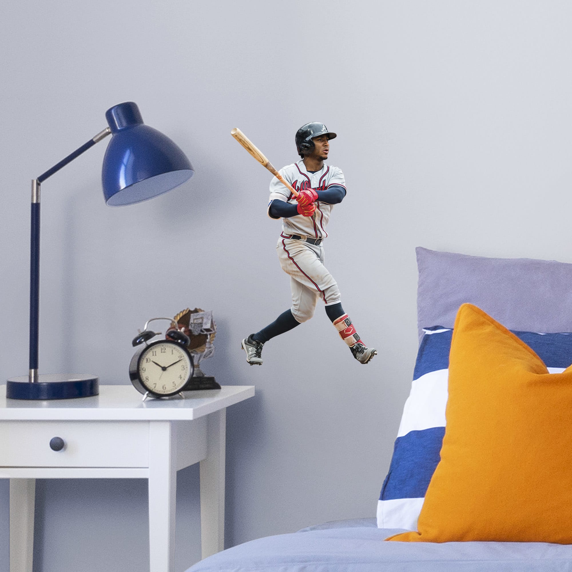 Ozzie Albies for Atlanta Braves - Officially Licensed MLB Removable Wall Decal Large by Fathead | Vinyl