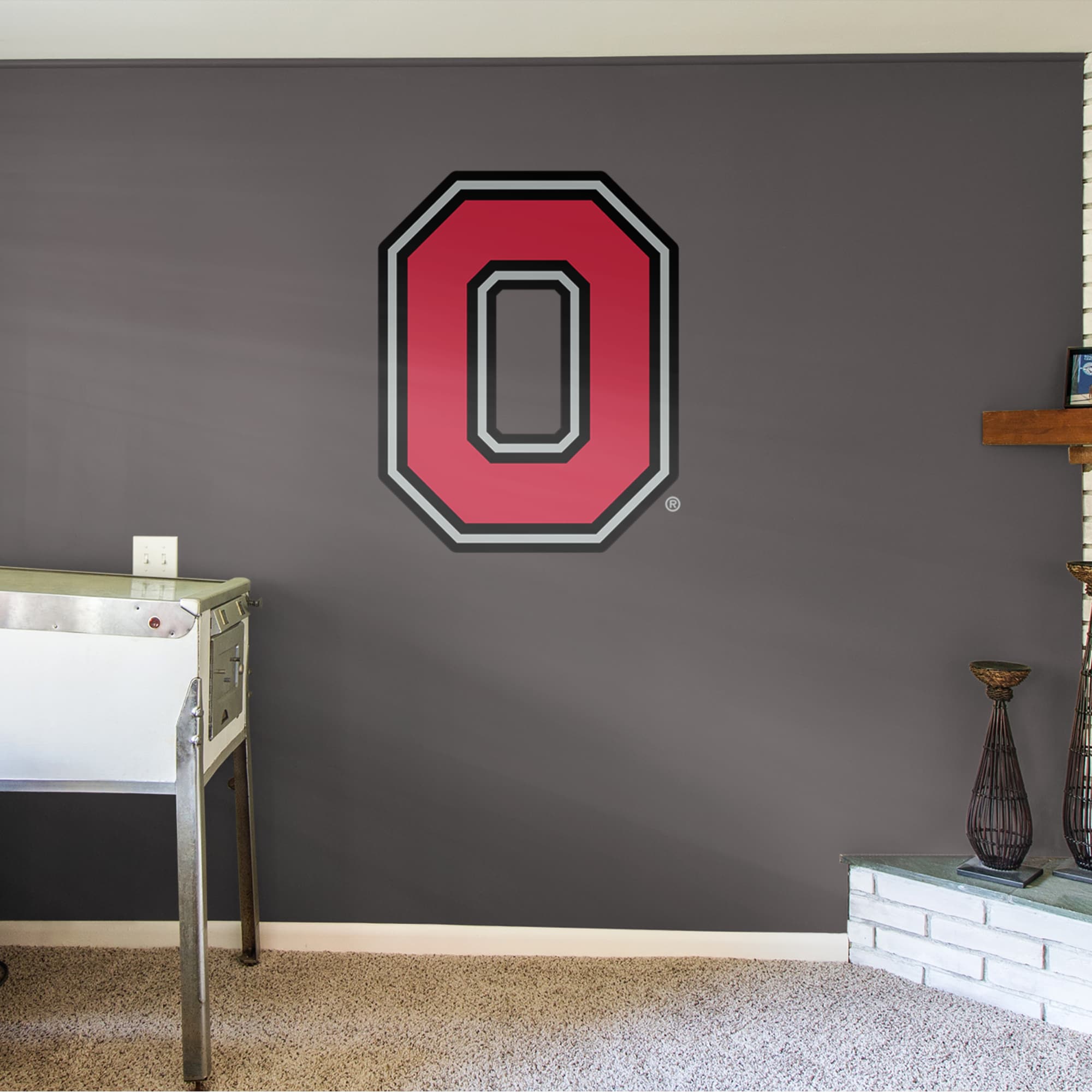 Ohio State Buckeyes: Block O Logo - Officially Licensed Removable Wall Decal 33.0"W x 42.0"H by Fathead | Vinyl