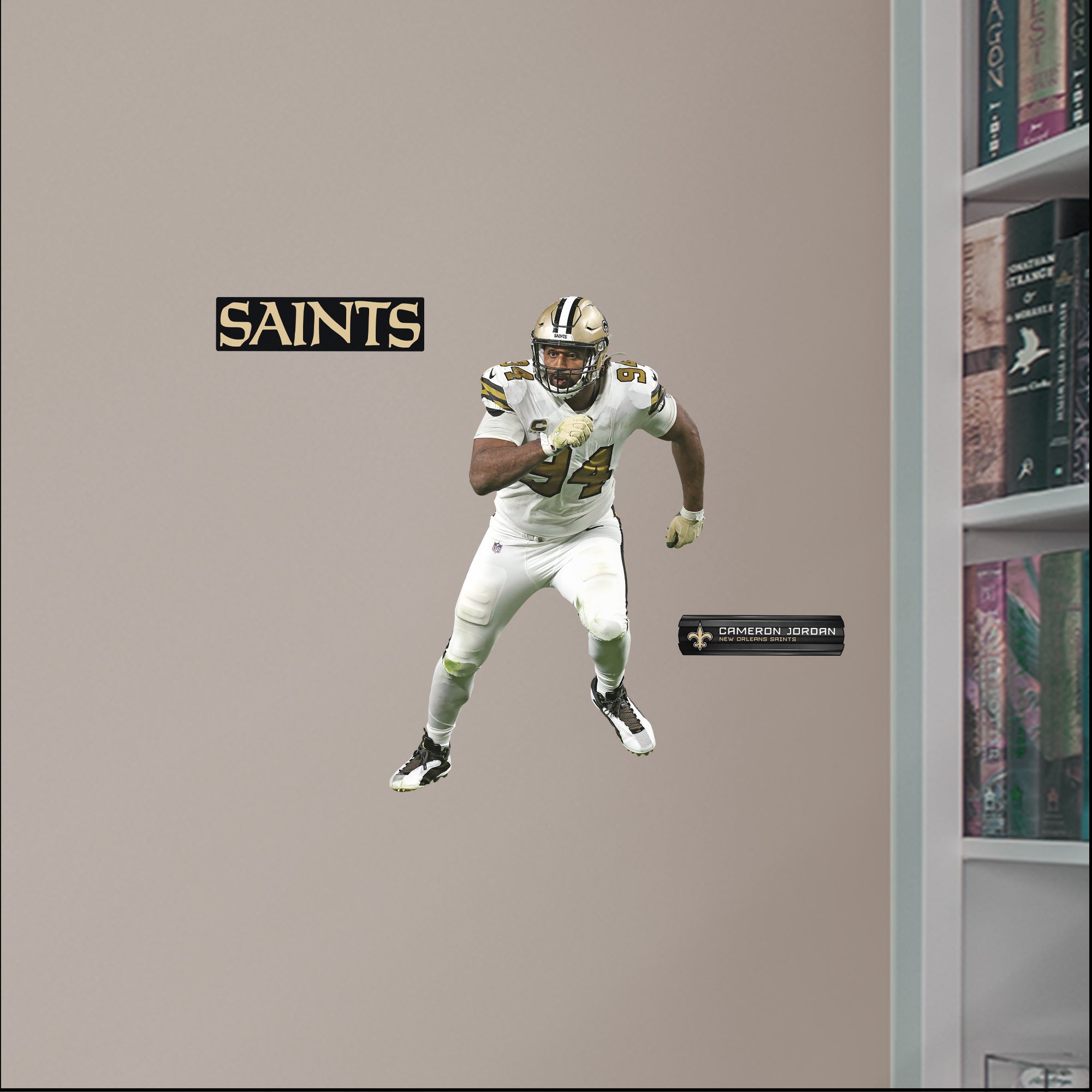 Cameron Jordan 2020 - Officially Licensed NFL Removable Wall Decal Large by Fathead | Vinyl