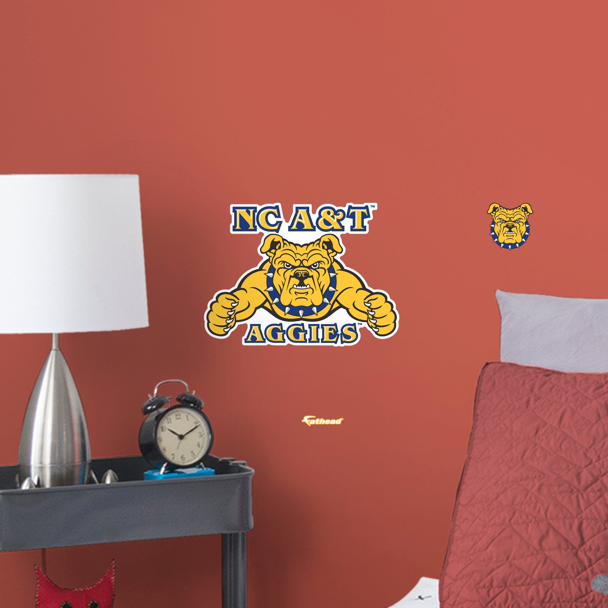 North Carolina AT&T University 2020 Logo - Officially Licensed NCAA Removable Wall Decal Large by Fathead | Vinyl