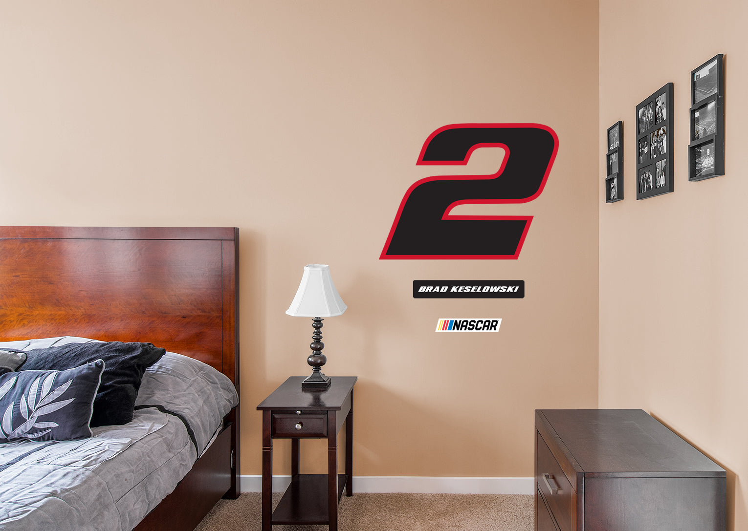 Brad Keselowski 2021 #2 Logo - Officially Licensed NASCAR Removable Wall Decal XL by Fathead | Vinyl