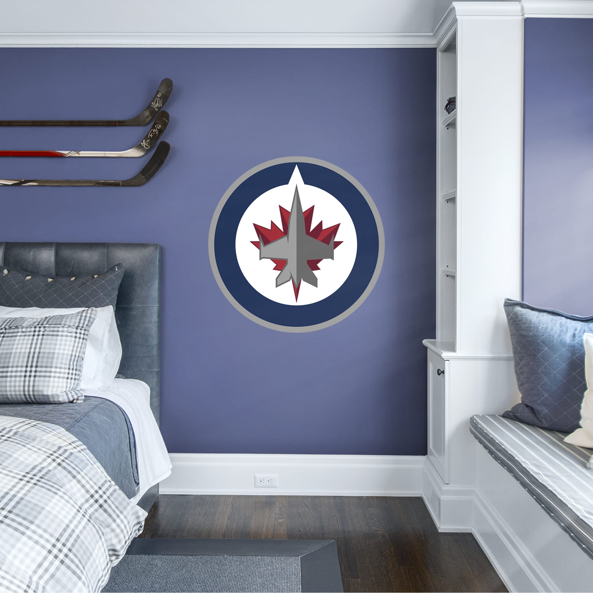 Winnipeg Jets: Logo - Officially Licensed NHL Removable Wall Decal 38.0"W x 38.0"H by Fathead | Vinyl