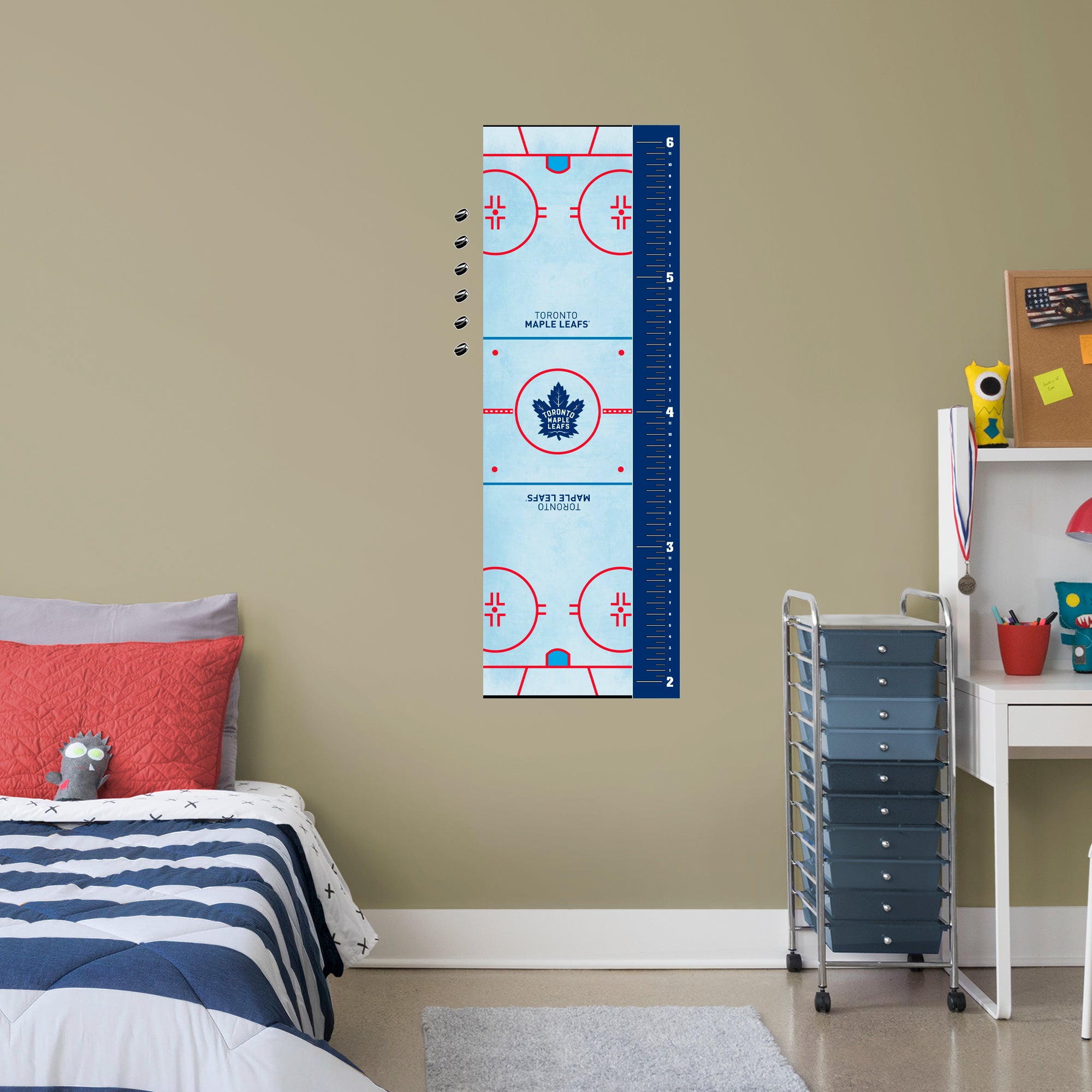Toronto Maple Leafs: Rink Growth Chart - Officially Licensed NHL Removable Wall Graphic Large by Fathead | Vinyl