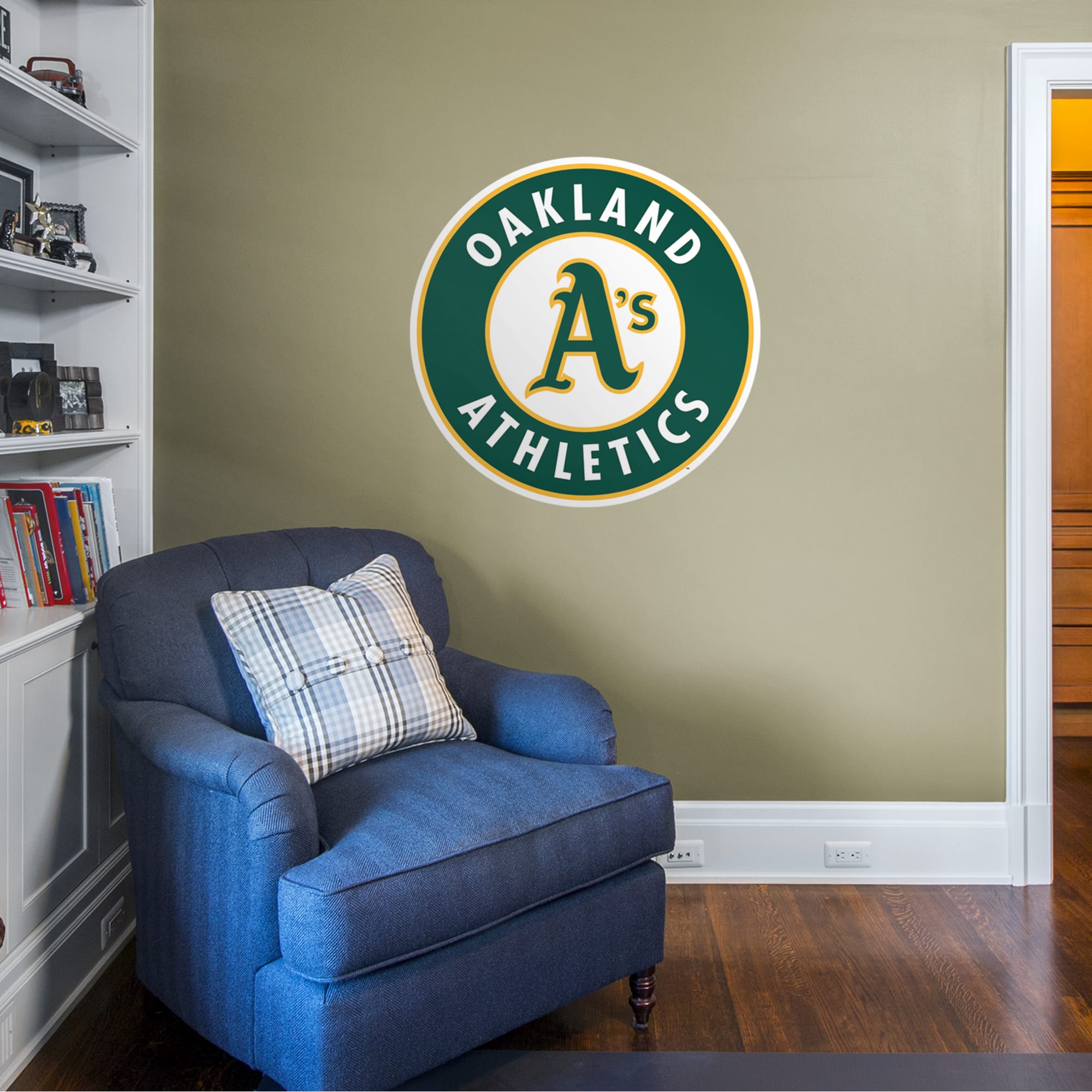 Oakland Athletics: Logo - Officially Licensed MLB Removable Wall Decal Giant Logo (36"W x 36"H) by Fathead | Vinyl