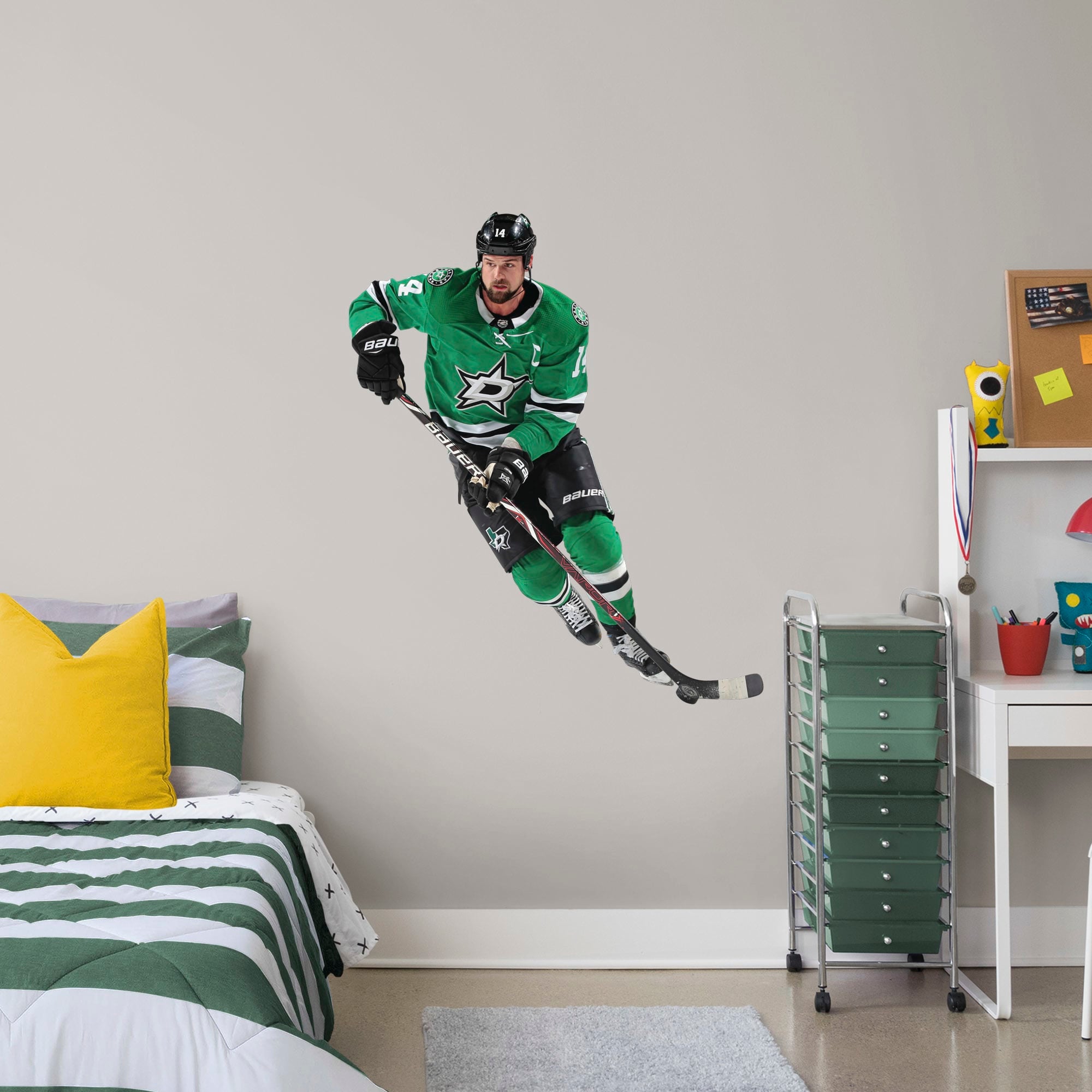 Jamie Benn for Dallas Stars - Officially Licensed NHL Removable Wall Decal Giant Athlete + 2 Team Decals (40"W x 48"H) by Fathea