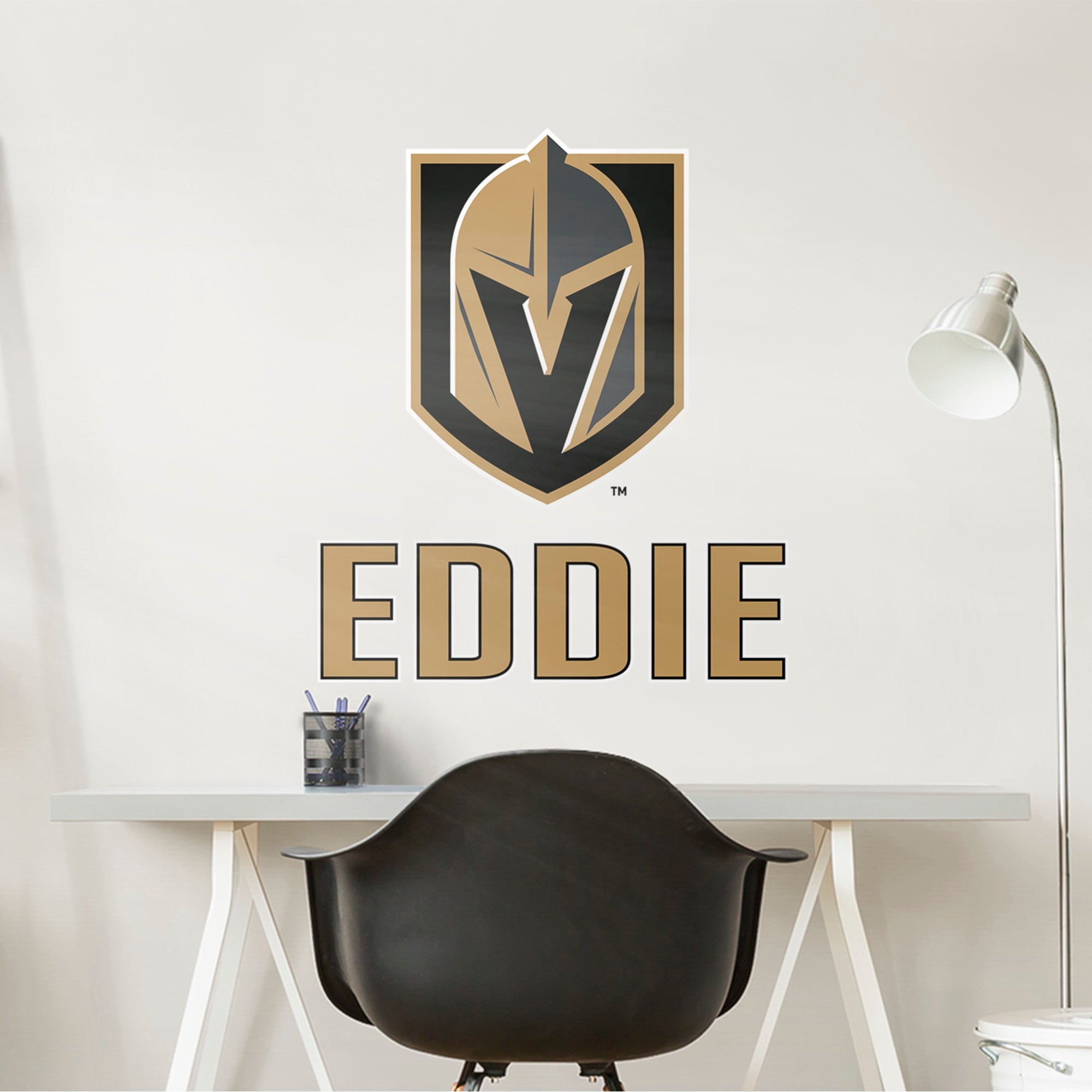 Vegas Golden Knights: Stacked Personalized Name - Officially Licensed NHL Transfer Decal by Fathead | Vinyl