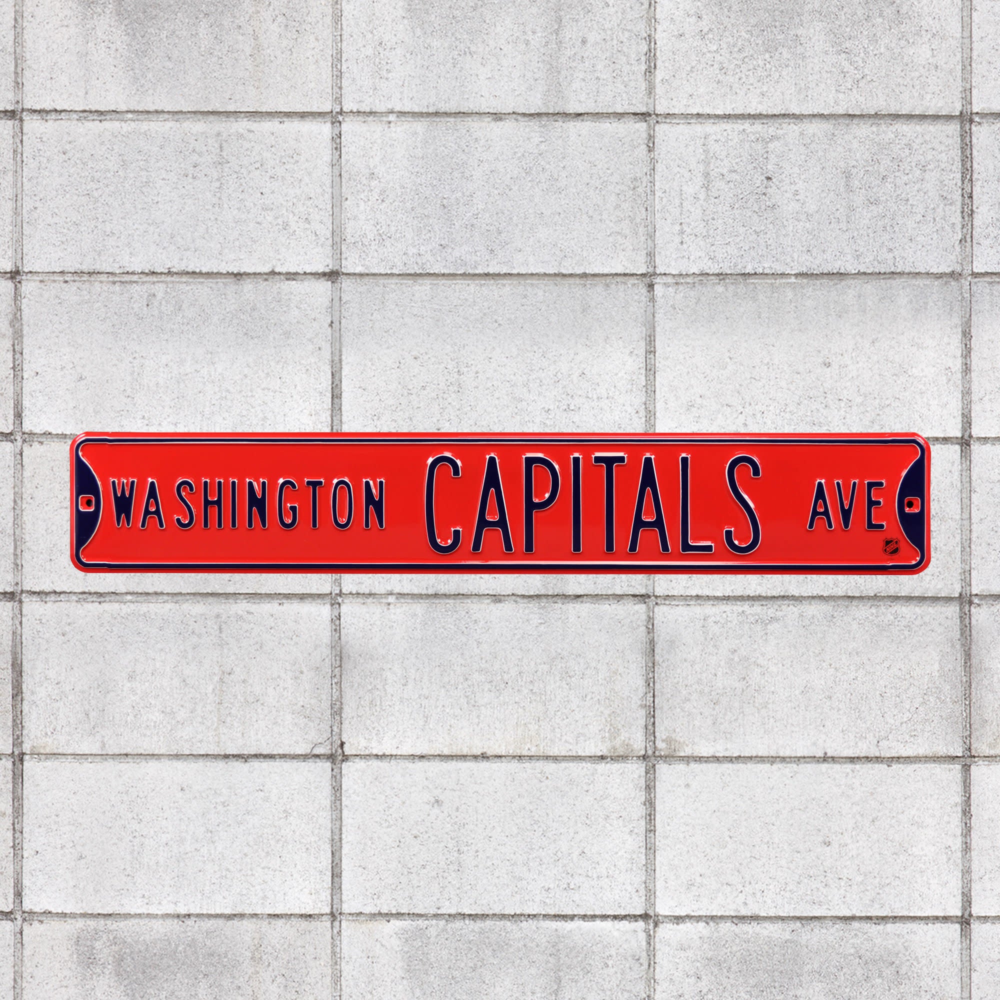 Washington Capitals: Washington Capitals Avenue - Officially Licensed NHL Metal Street Sign 36.0"W x 6.0"H by Fathead | 100% Ste