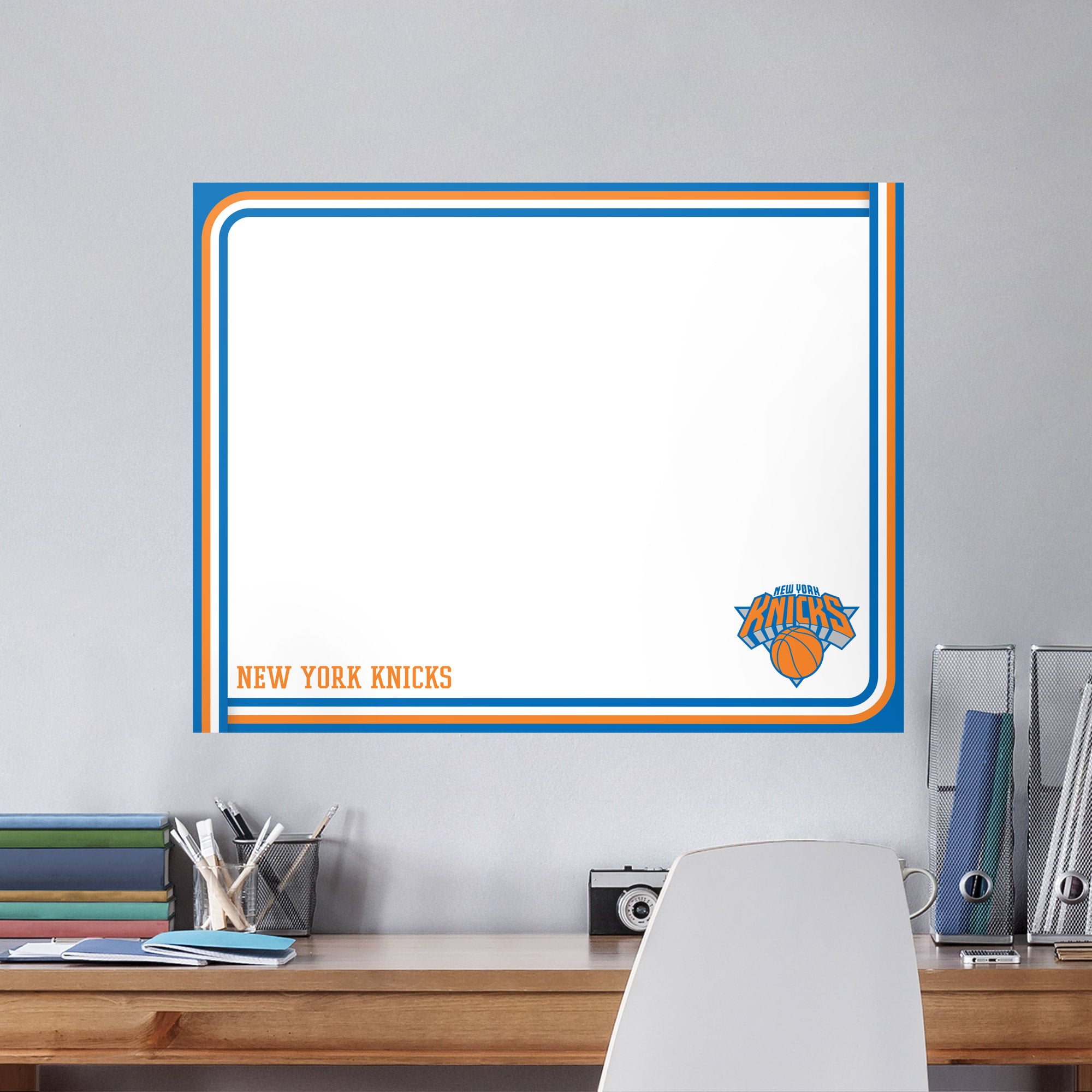 New York Knicks for New York Knicks: Dry Erase Whiteboard - Officially Licensed NBA Removable Wall Decal XL by Fathead | Vinyl