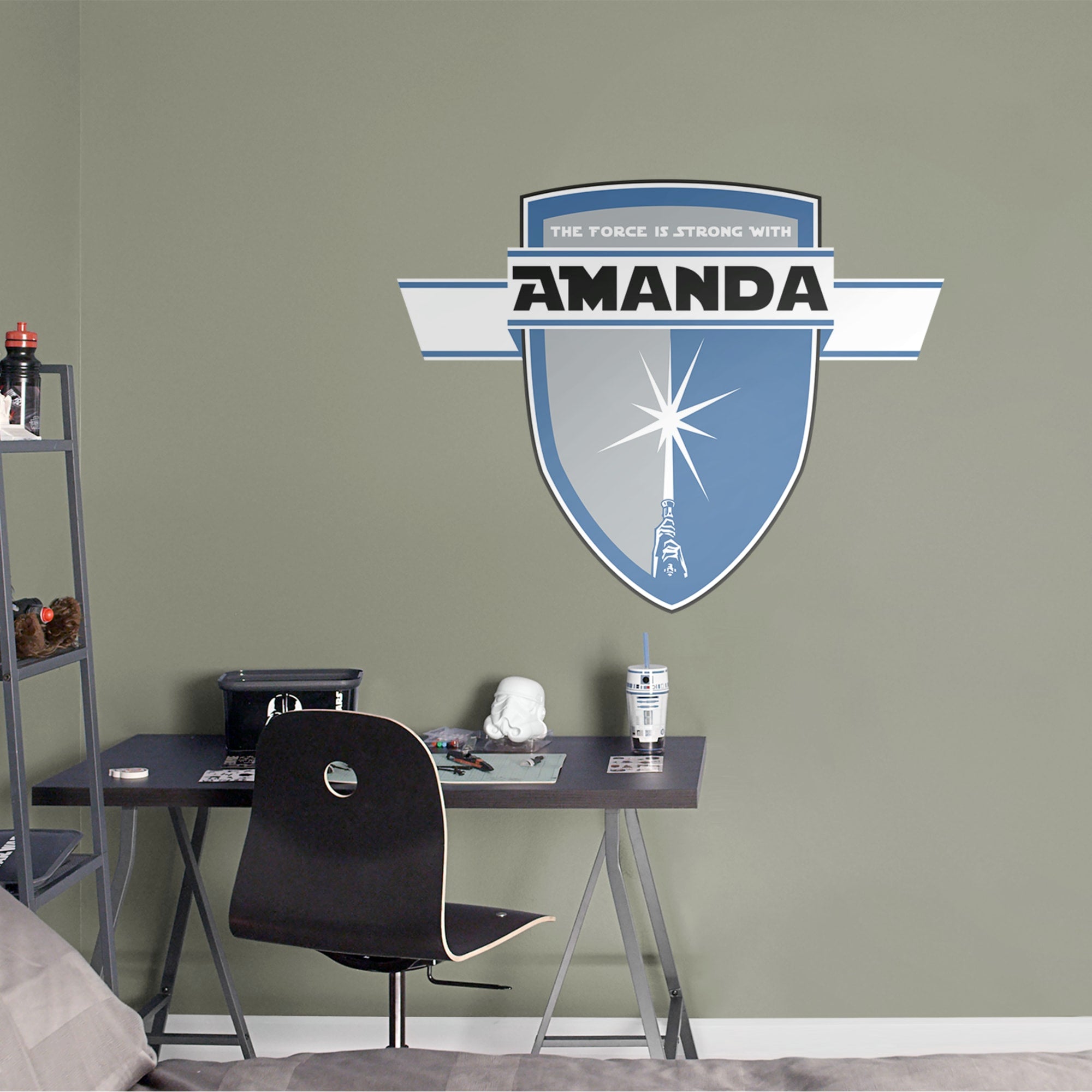 Star Wars: Jedi Force Personalized Name - Removable Transfer Decal 39.5"W x 52.0"H by Fathead | Vinyl