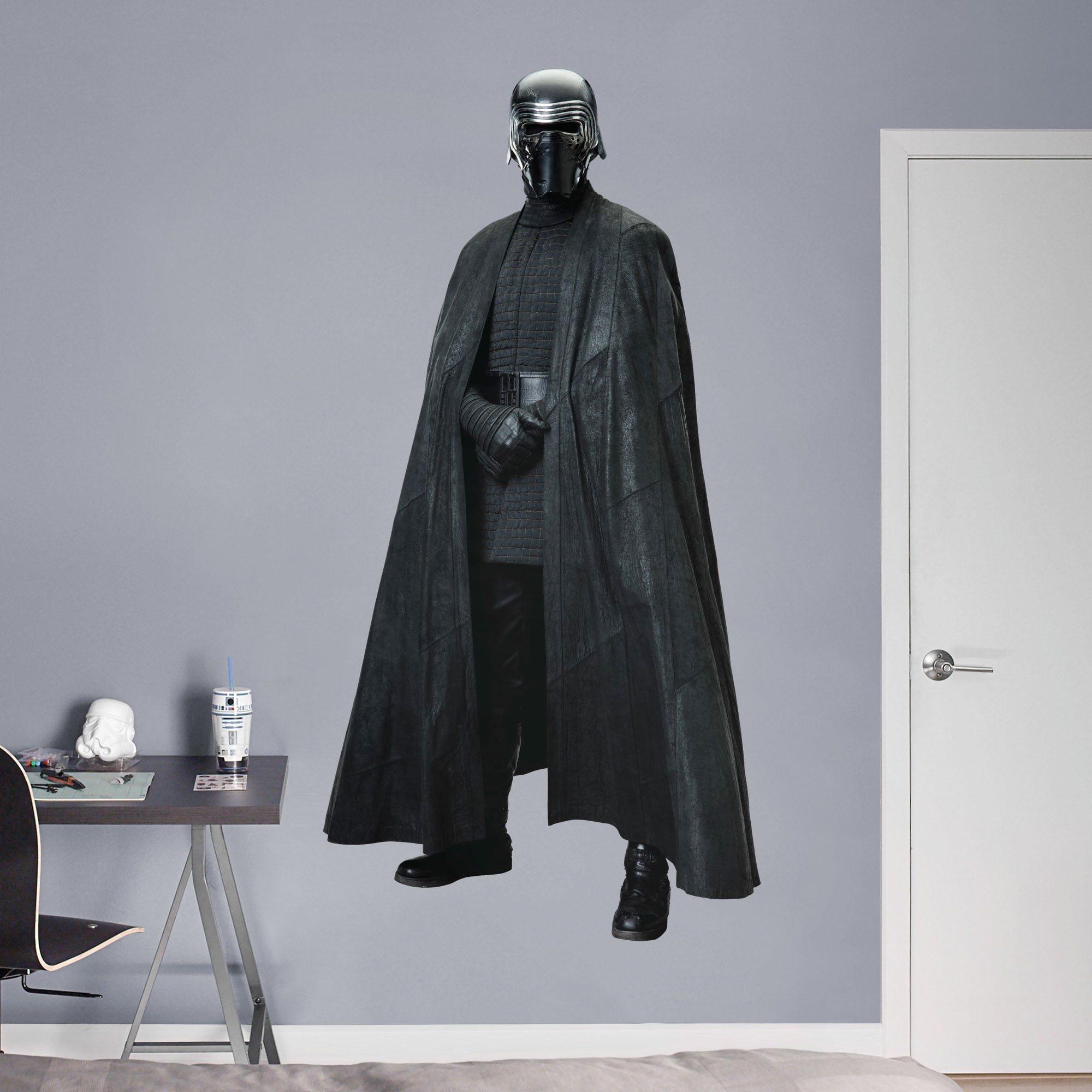 Kylo Ren - Star Wars: The Last Jedi - Officially Licensed Removable Wall Decal Life-Size Character + 2 Decals (39"W x 78"H) by F