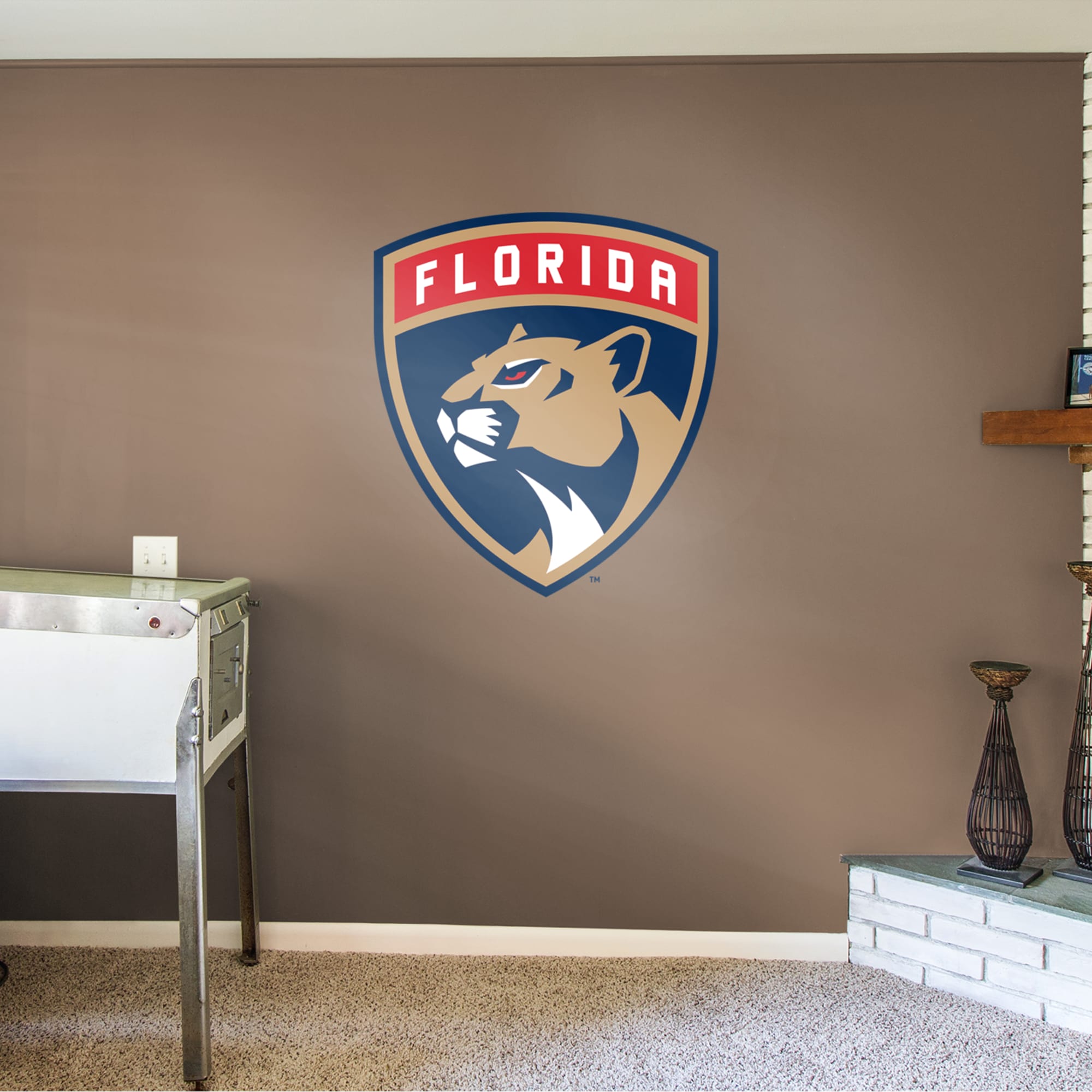 Florida Panthers: Logo - Officially Licensed NHL Removable Wall Decal 38.0"W x 43.0"H by Fathead | Vinyl