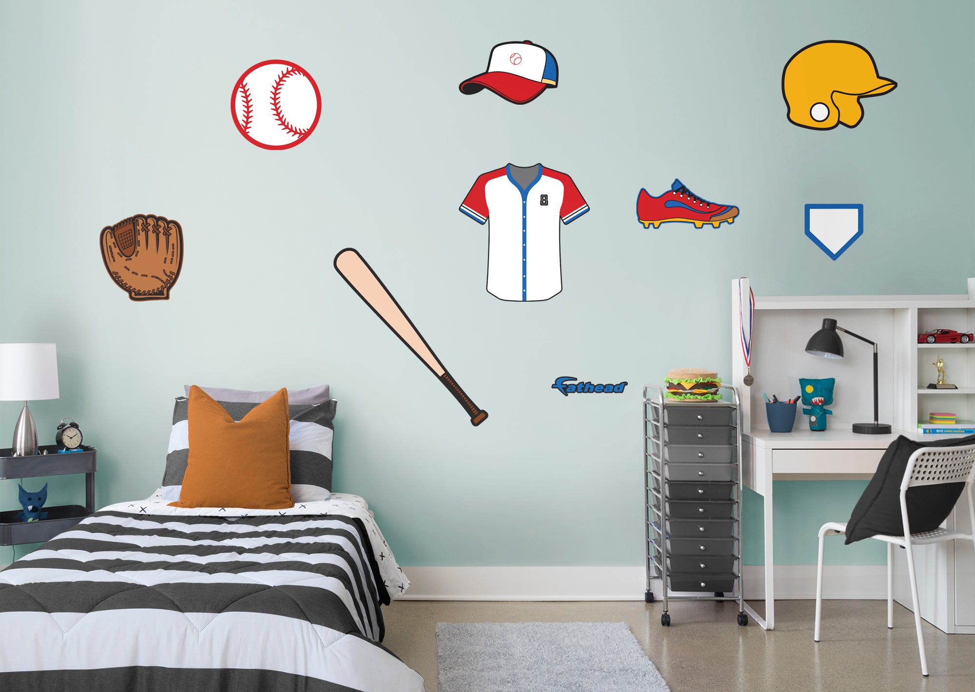 Sports Baseball Collection - Removable Wall Decal Collection (23"W x25"H) by Fathead | Vinyl