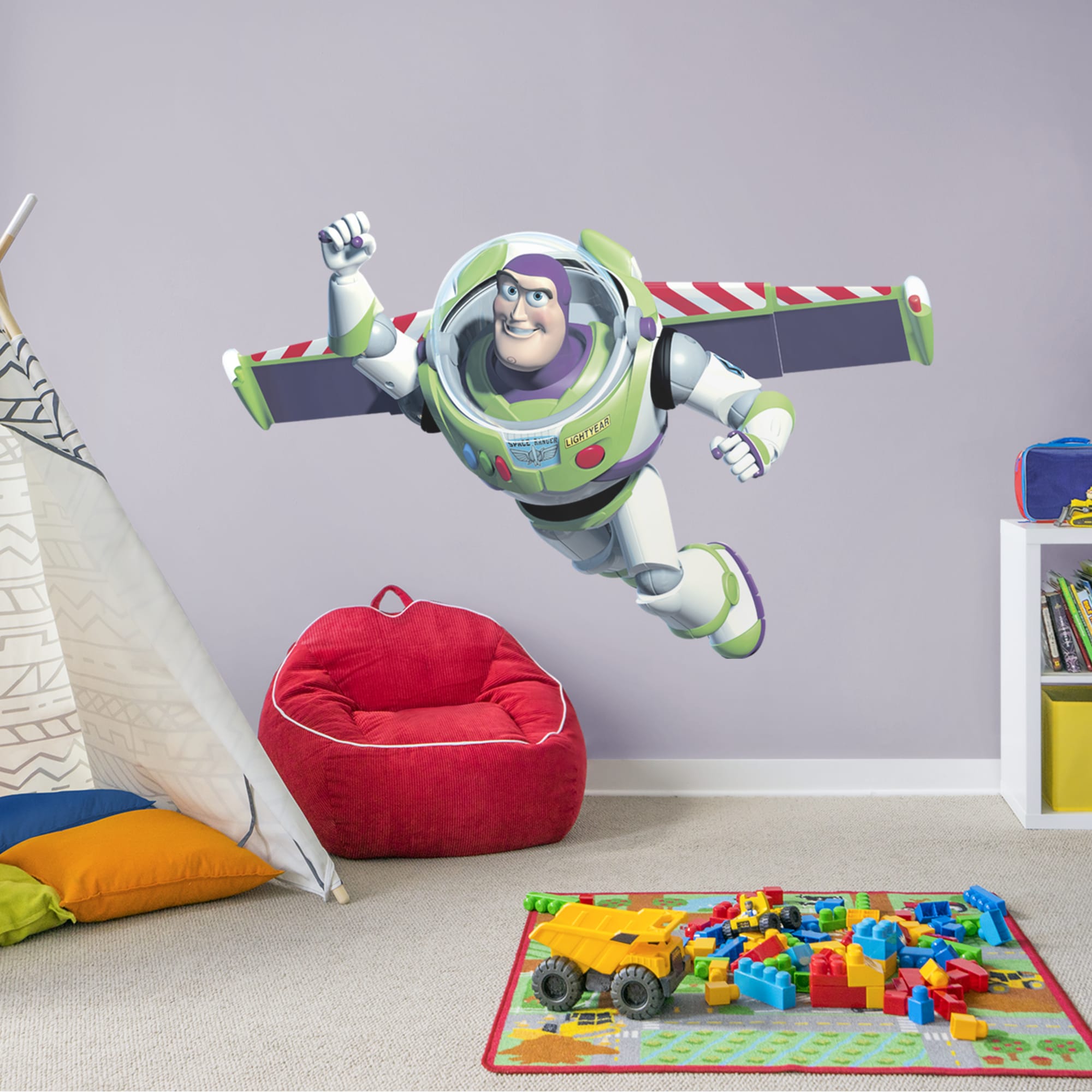 Buzz Lightyear - Officially Licensed Disney/PIXAR Removable Wall Decal 75.0"W x 47.0"H by Fathead | Vinyl