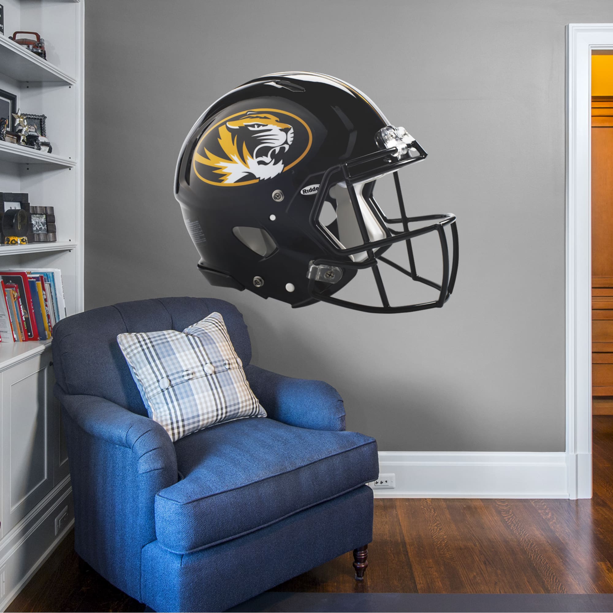 Missouri Tigers: Helmet - Officially Licensed Removable Wall Decal 55.0"W x 47.0"H by Fathead | Vinyl