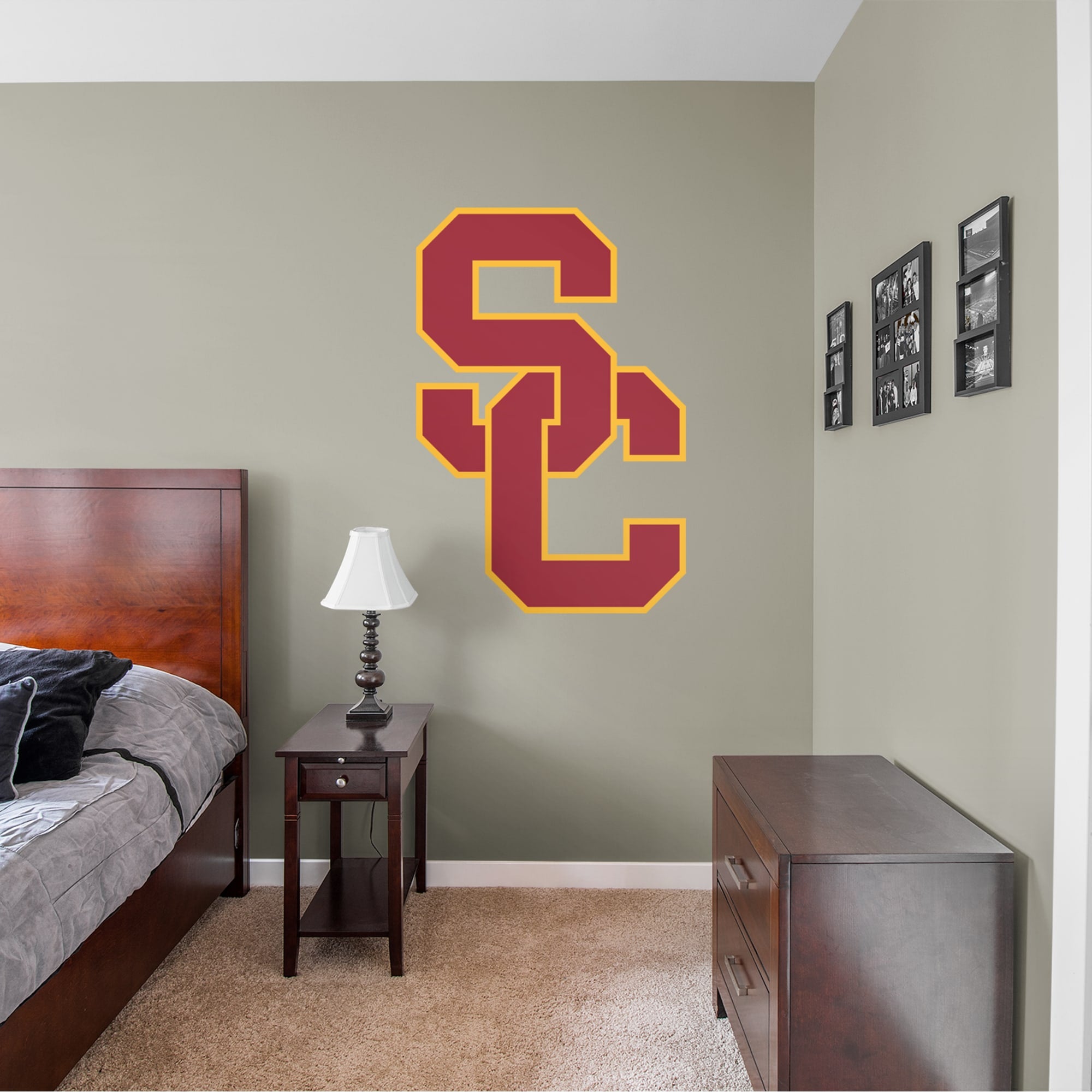 USC Trojans: Logo - Officially Licensed Removable Wall Decal 34.0"W x 51.0"H by Fathead | Vinyl
