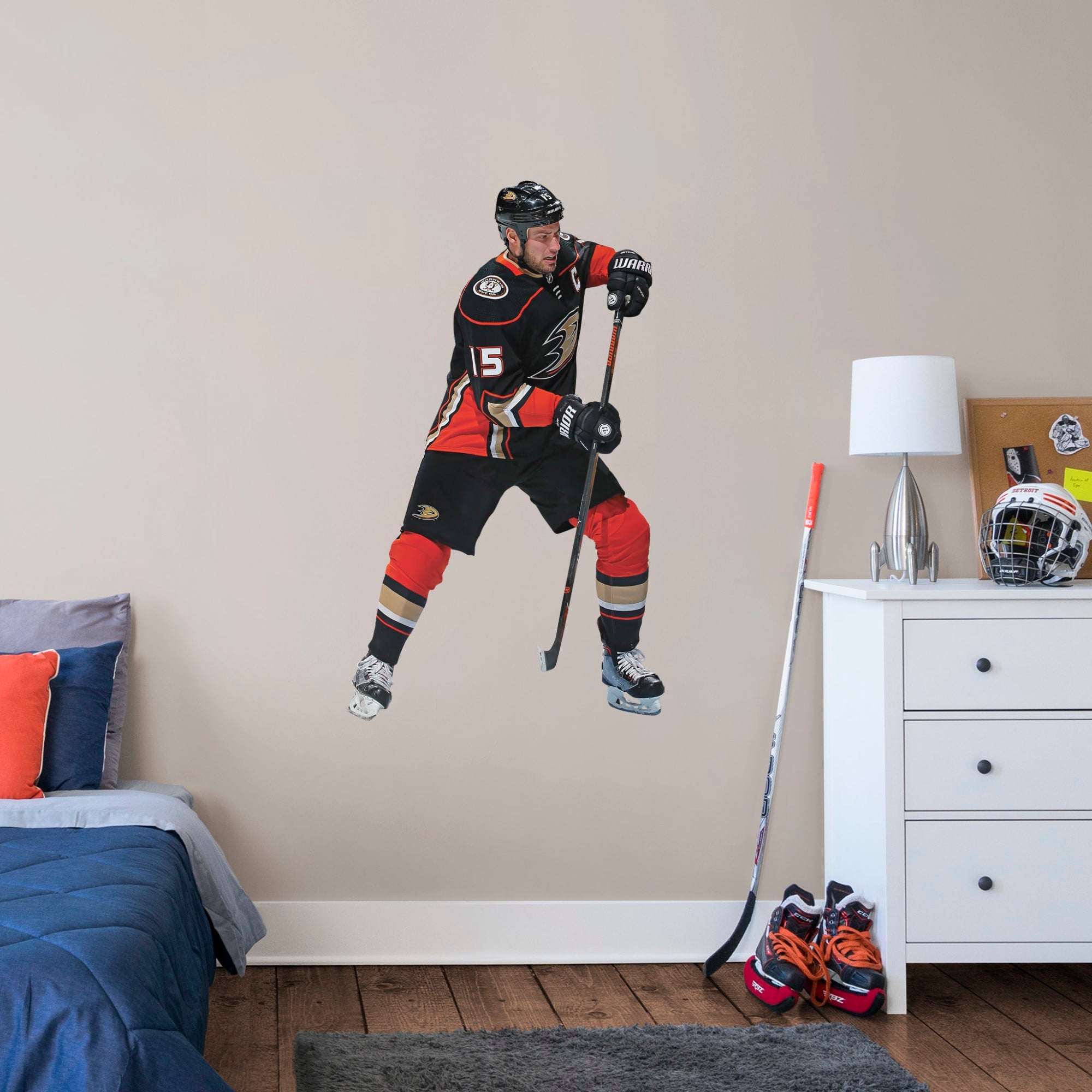 Ryan Getzlaf for Anaheim Ducks - Officially Licensed NHL Removable Wall Decal Giant Athlete + 2 Decals (31"W x 51"H) by Fathead
