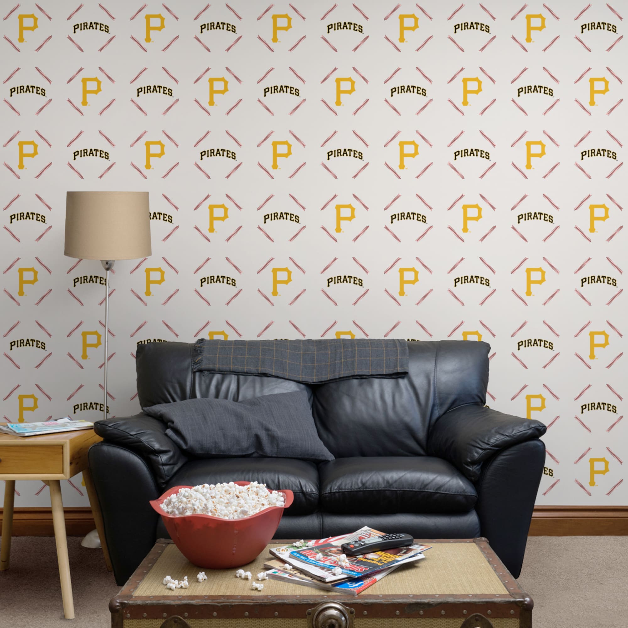 Pittsburgh Pirates: Stitch Pattern - Officially Licensed Removable Wallpaper 12" x 12" Sample by Fathead