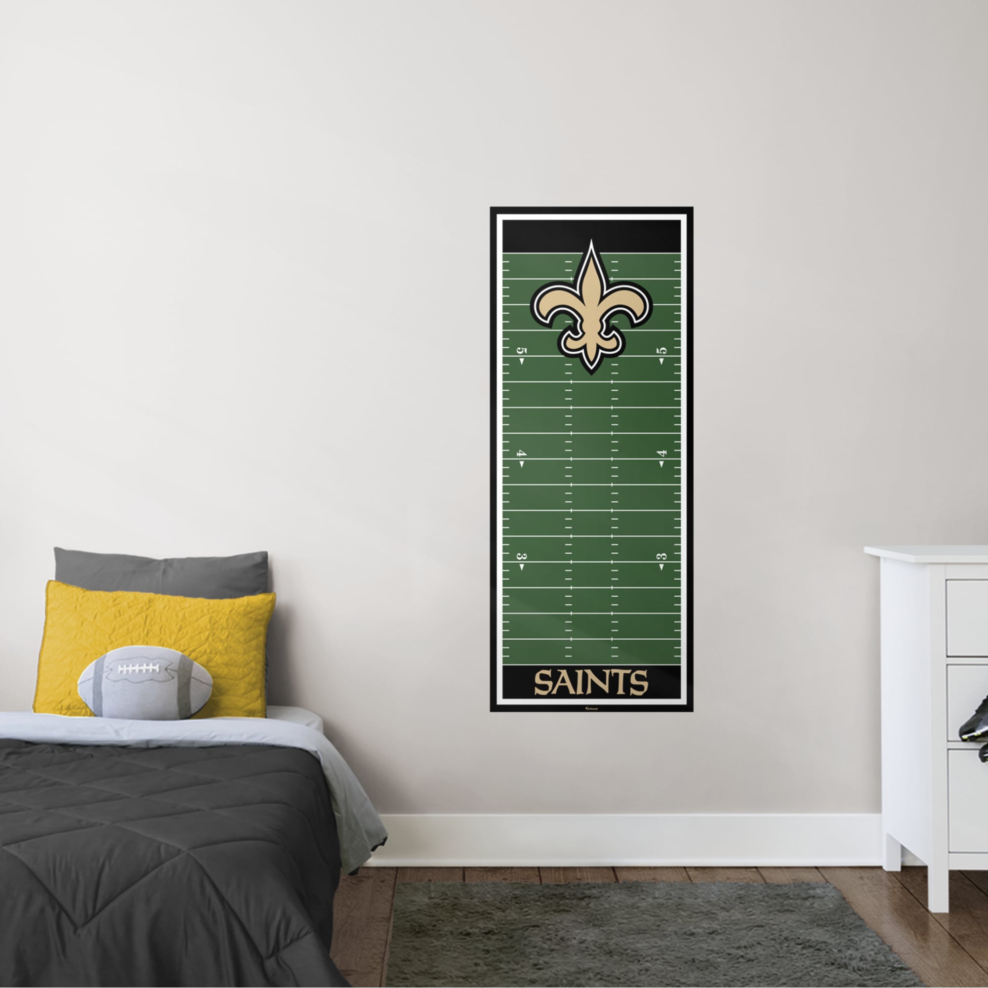 New Orleans Saints: Growth Chart - Officially Licensed NFL Removable Wall Graphic 24.0"W x 59.0"H by Fathead | Vinyl