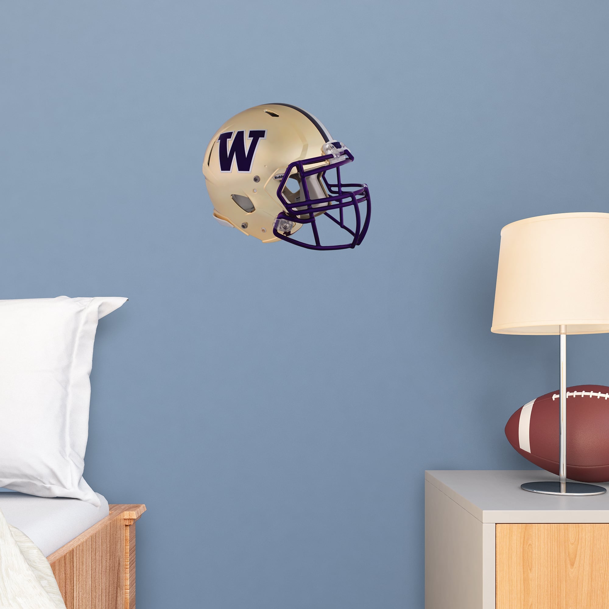 Washington Huskies: Helmet - Officially Licensed Removable Wall Decal 12.0"W x 10.0"H by Fathead | Vinyl