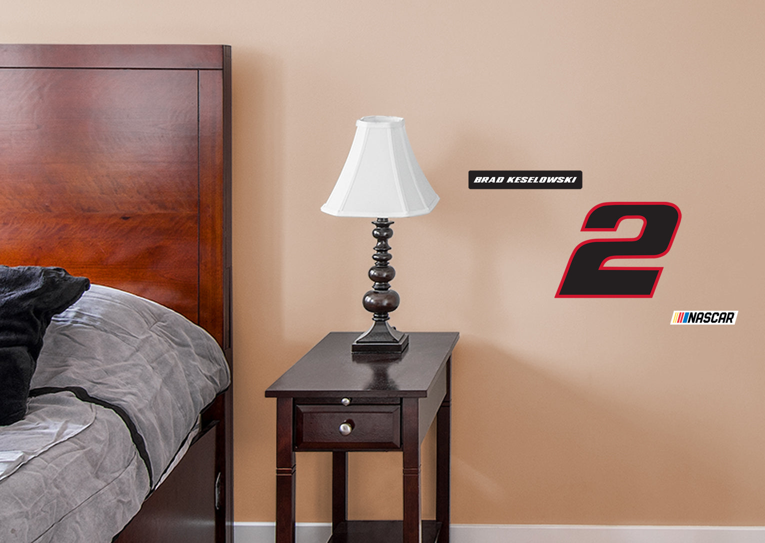 Brad Keselowski 2021 #2 Logo - Officially Licensed NASCAR Removable Wall Decal Large by Fathead | Vinyl