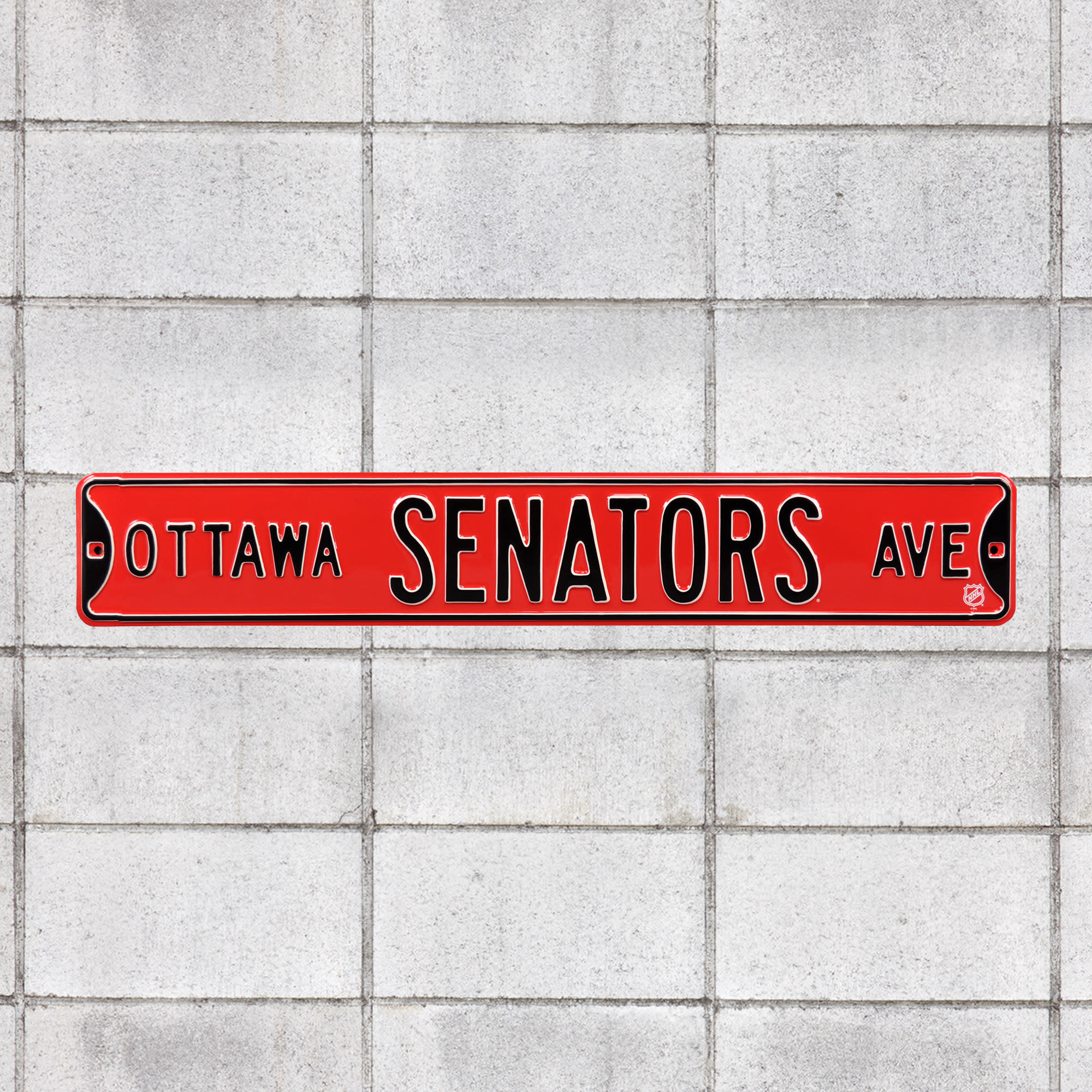 Ottawa Senators: Ottawa Senators Avenue - Officially Licensed NHL Metal Street Sign 36.0"W x 6.0"H by Fathead | 100% Steel