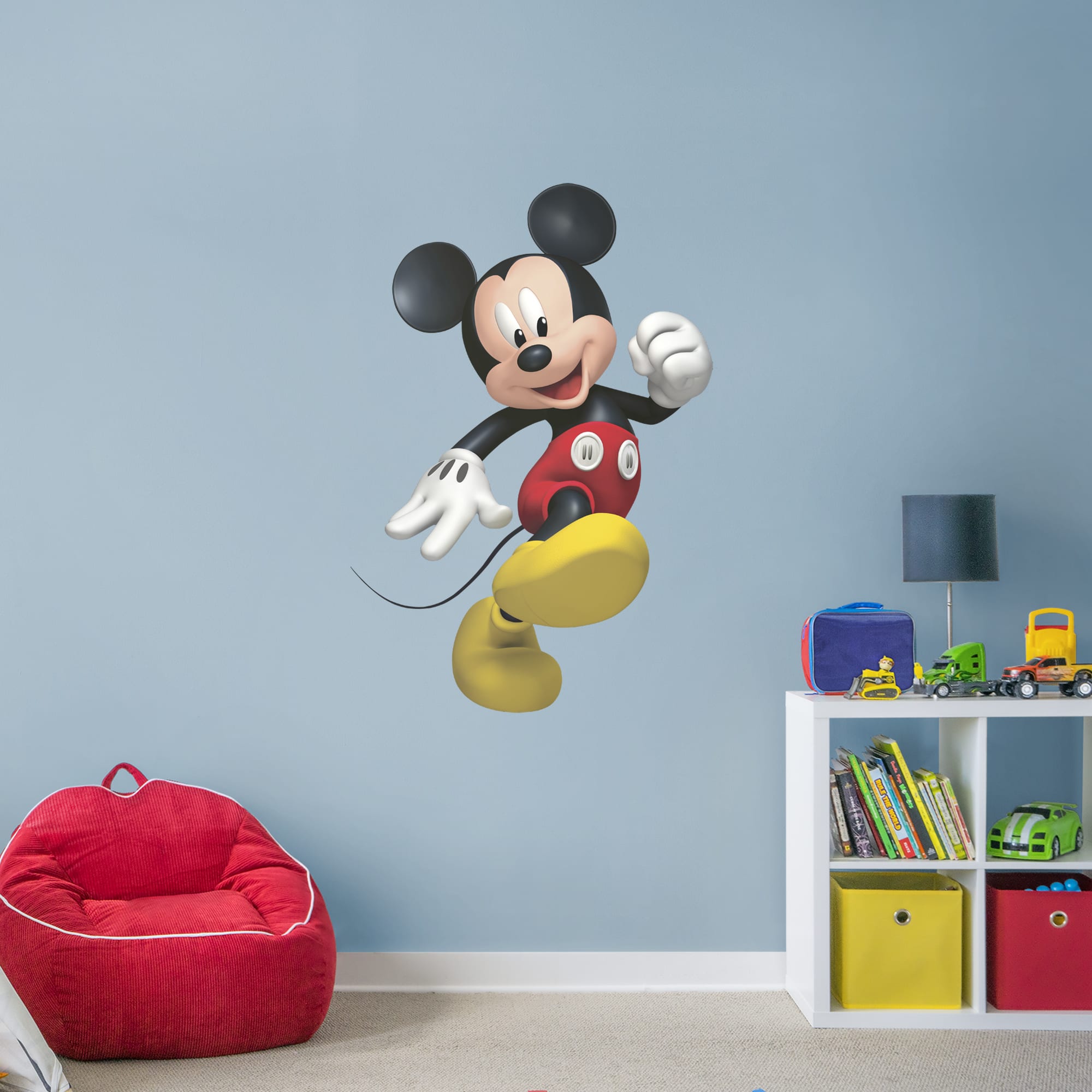 Mickey Mouse - Officially Licensed Disney Removable Wall Decal Giant Character + 2 Decals (35"W x 51"H) by Fathead | Vinyl