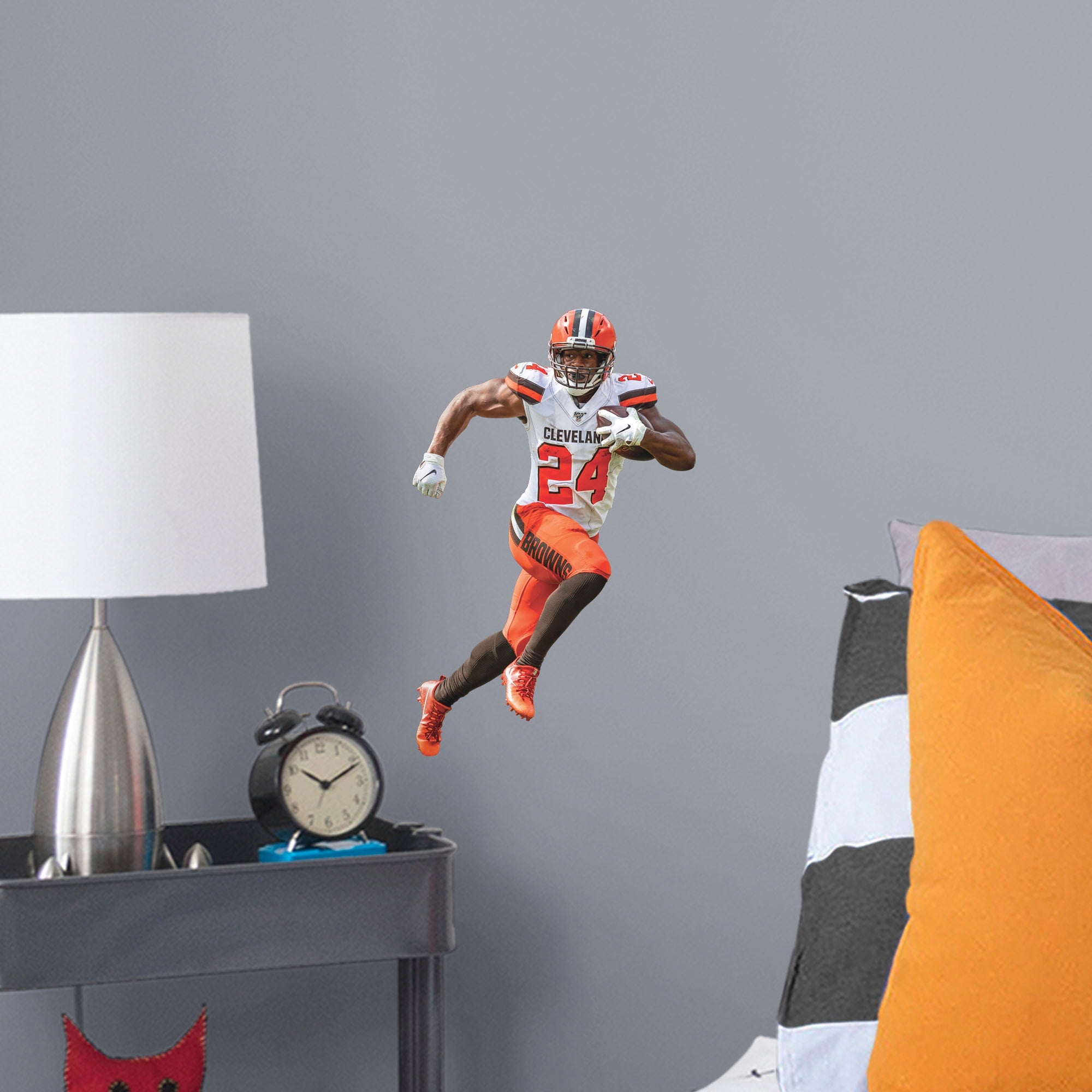 Nick Chubb for Cleveland Browns: Gamebreaker - Officially Licensed NFL Removable Wall Decal Large by Fathead | Vinyl