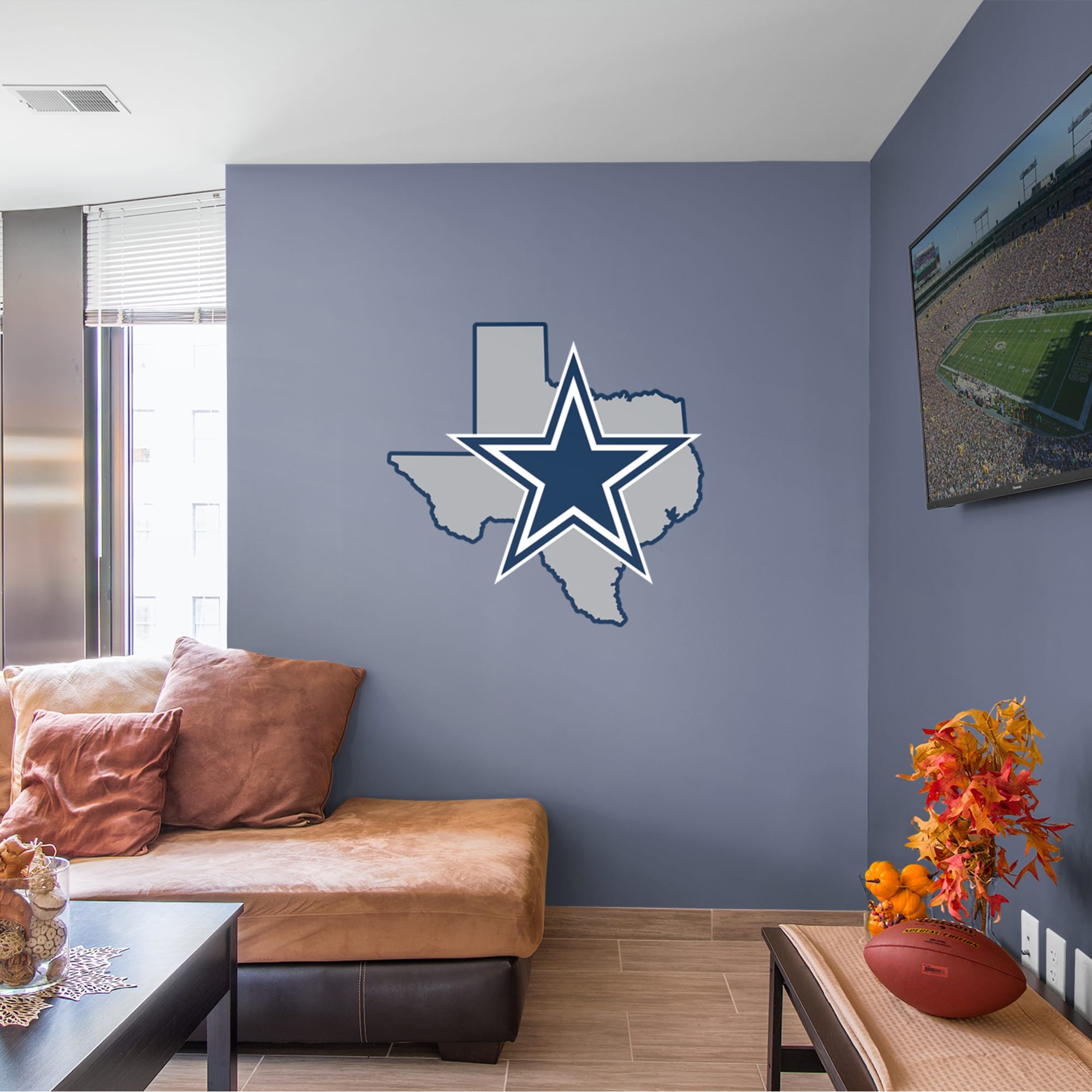 Dallas Cowboys: State of Texas - Officially Licensed NFL Removable Wall Decal 40.0"W x 38.0"H by Fathead | Vinyl