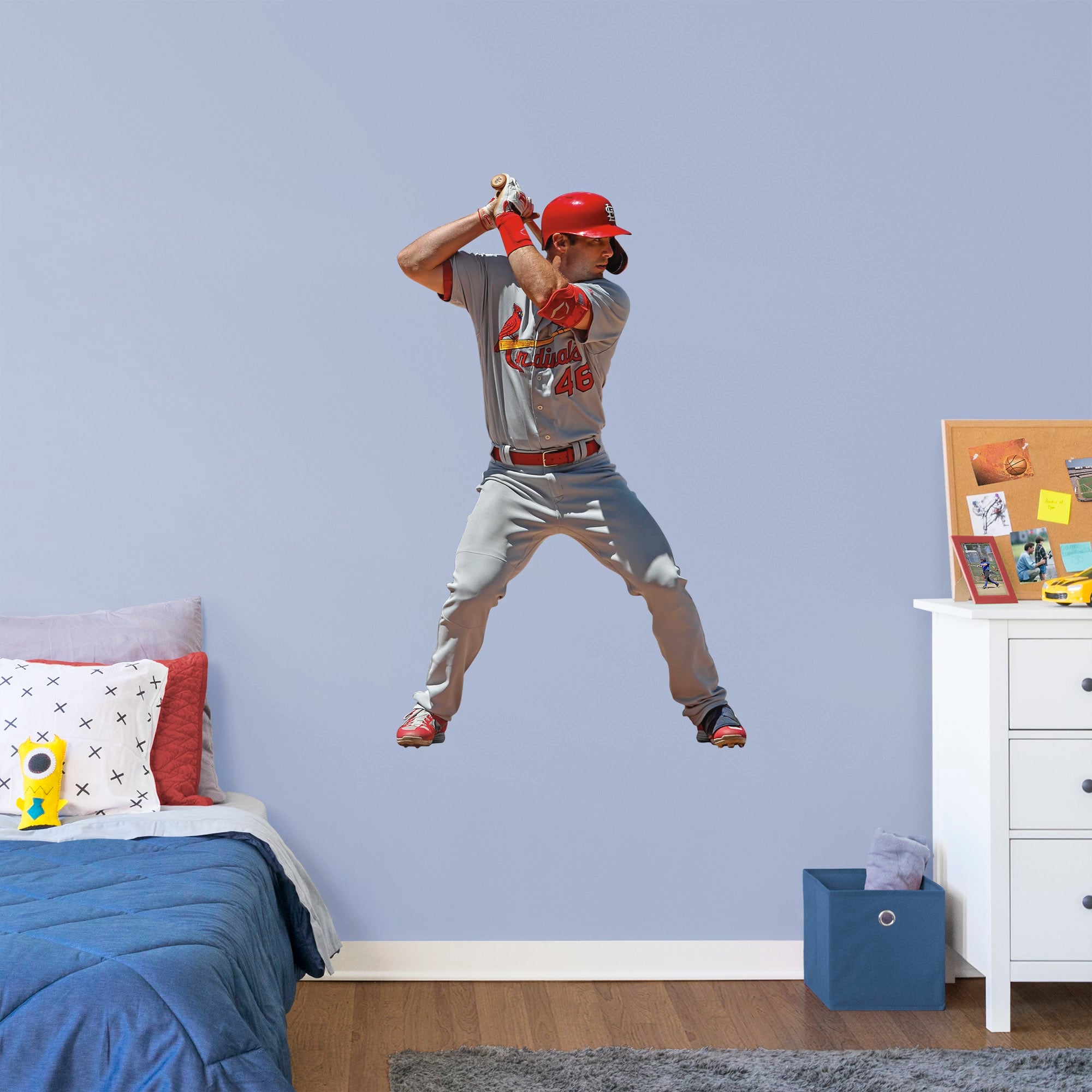 Paul Goldschmidt for St. Louis Cardinals - Officially Licensed MLB Removable Wall Decal Giant Athlete + 2 Decals (31"W x 51"H) b