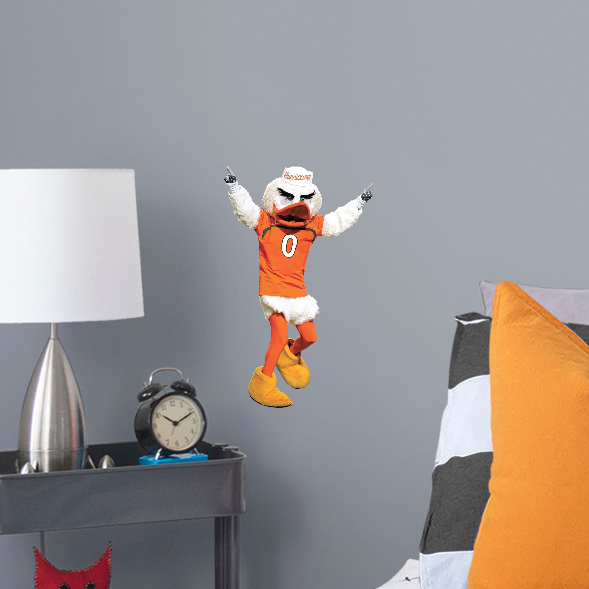 Miami Hurricanes: Sebastian Mascot - Officially Licensed Removable Wall Decal Large by Fathead | Vinyl