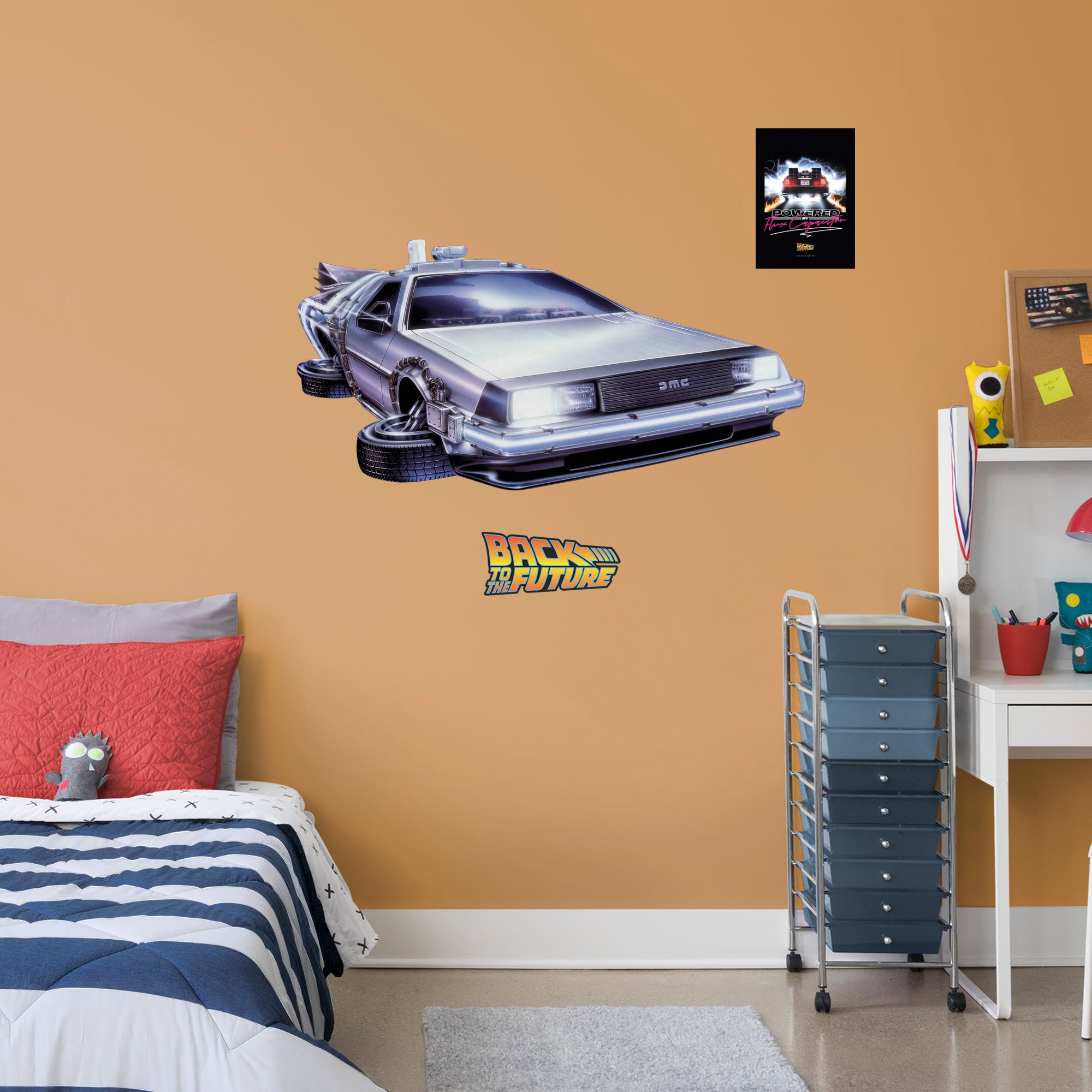Back to the Future DeLorean Time Machine II Officially Licensed NBC Universal Removable Wall Decal Giant + 2 Decals by Fathead |