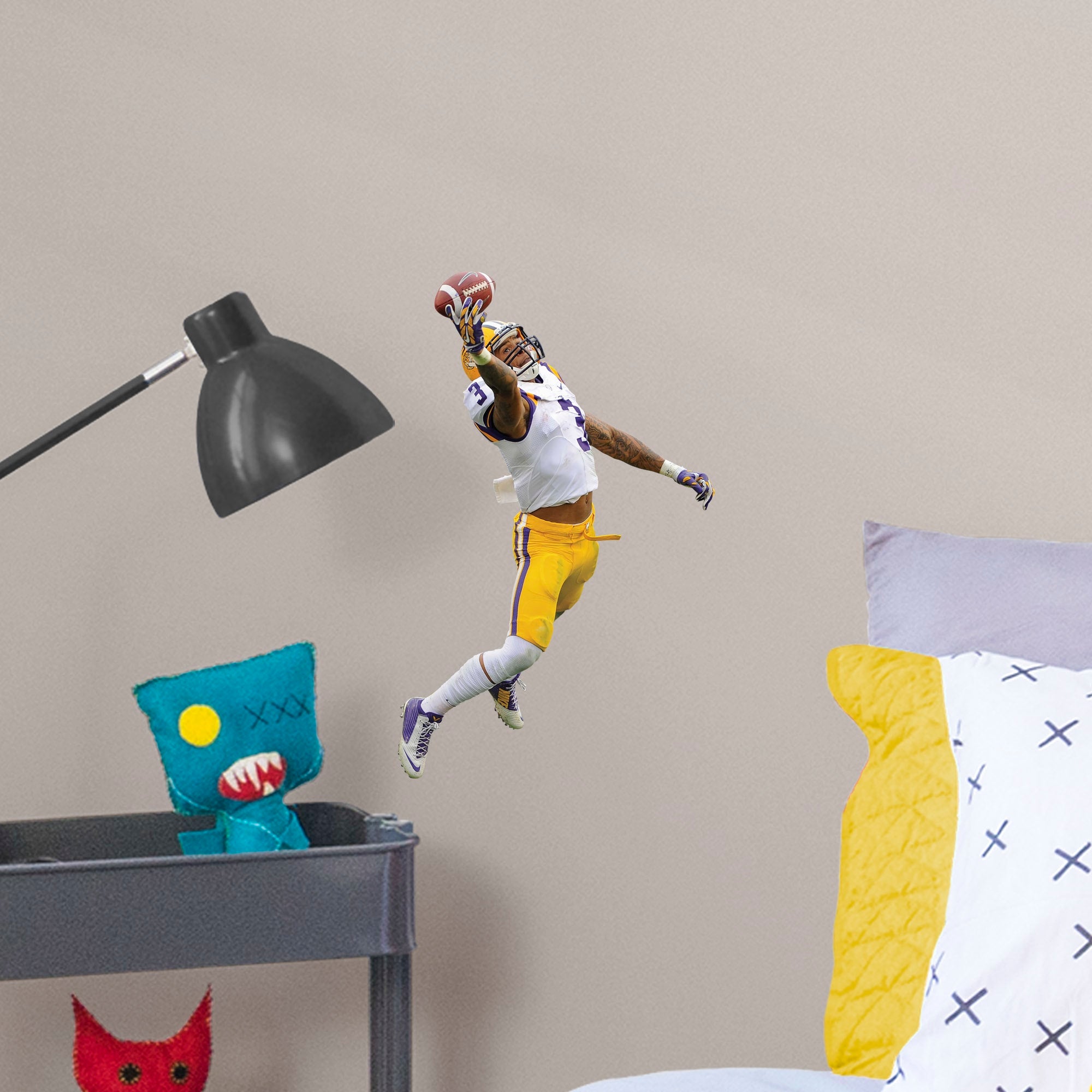 Odell Beckham Jr. for LSU Tigers: LSU - Officially Licensed Removable Wall Decal Large by Fathead | Vinyl
