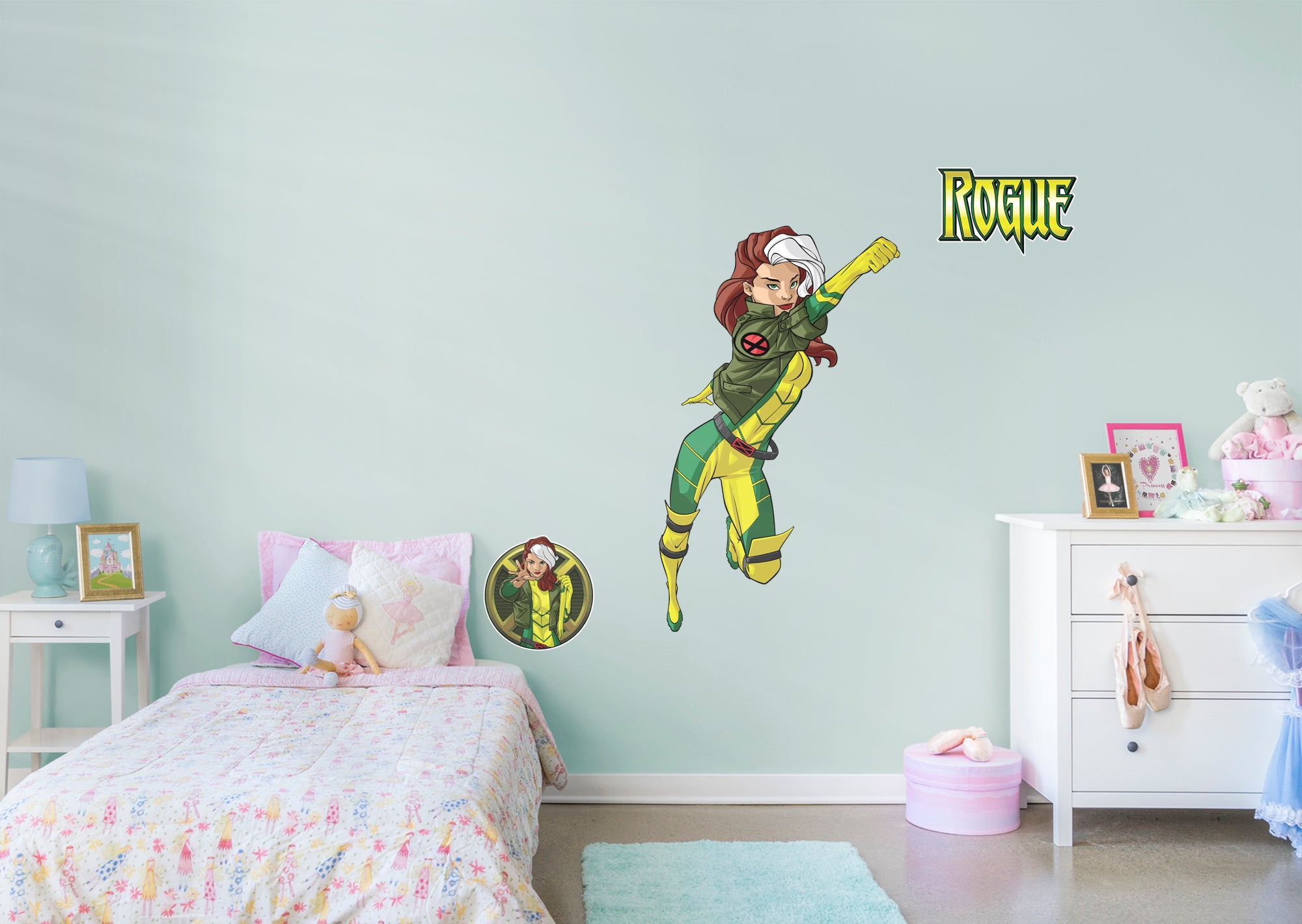 X-Men Rogue RealBig - Officially Licensed Marvel Removable Wall Decal Giant Character + 2 Decals (30"W x 51"H) by Fathead | Viny