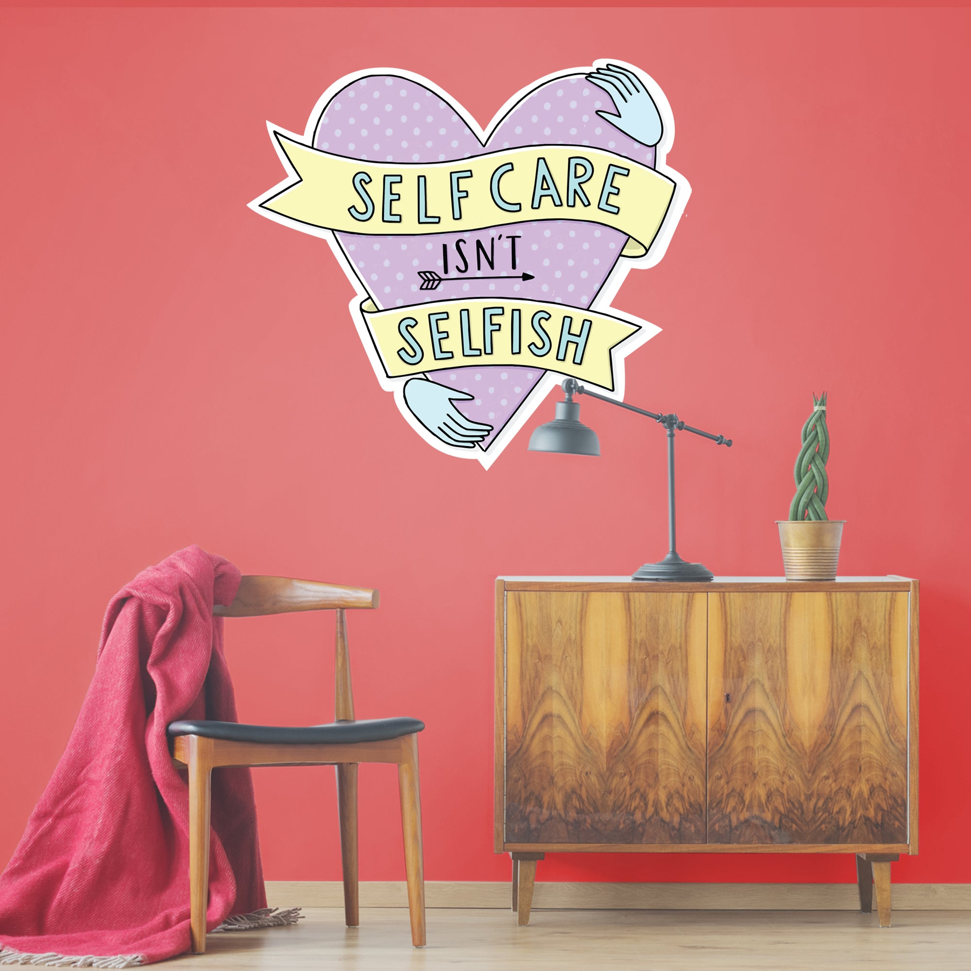 Selfcare - Officially Licensed Big Moods Removable Wall Decal Giant Decal (35"W x 38"H) by Fathead | Vinyl